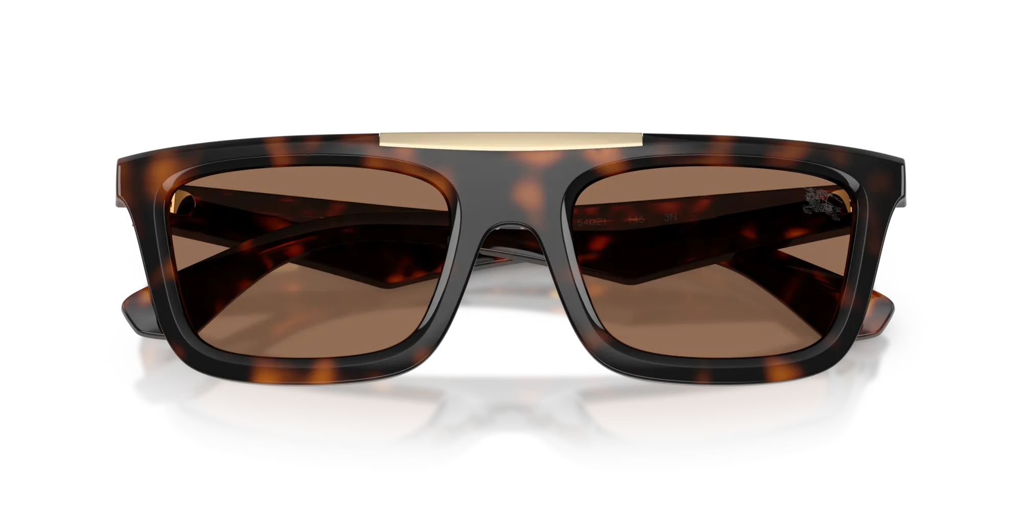 Burberry BE4451U 300273 Occhiali da sole Iniettato Marrone Marrone Squadrata Normale - immagine 2