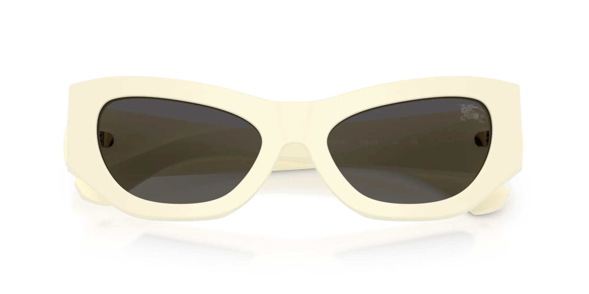 Burberry BE4450U 415887 Occhiali da sole Acetato Bianco Grigio Cat Eye Normale - immagine 2