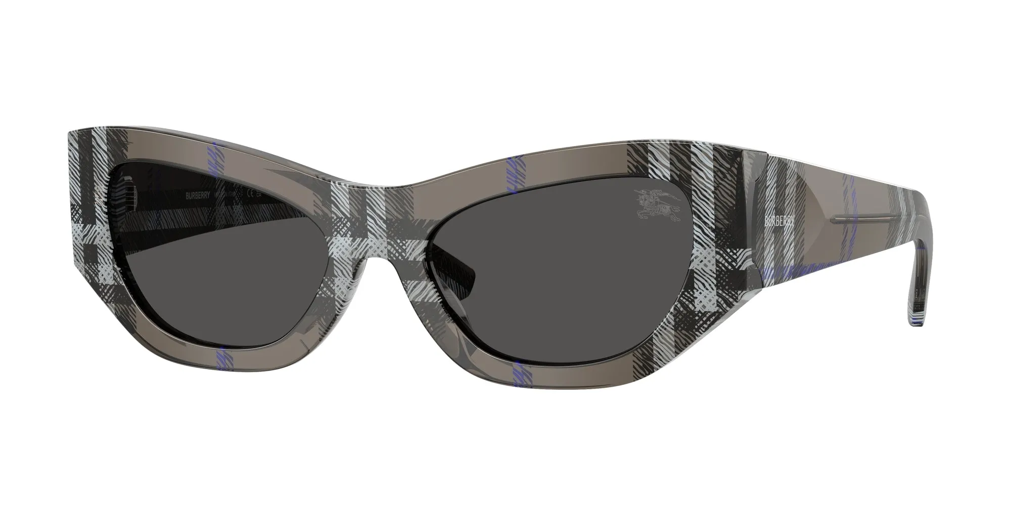 Burberry BE4450U 414787 Occhiali da sole Acetato Grigio Grigio Cat Eye Normale - immagine 1