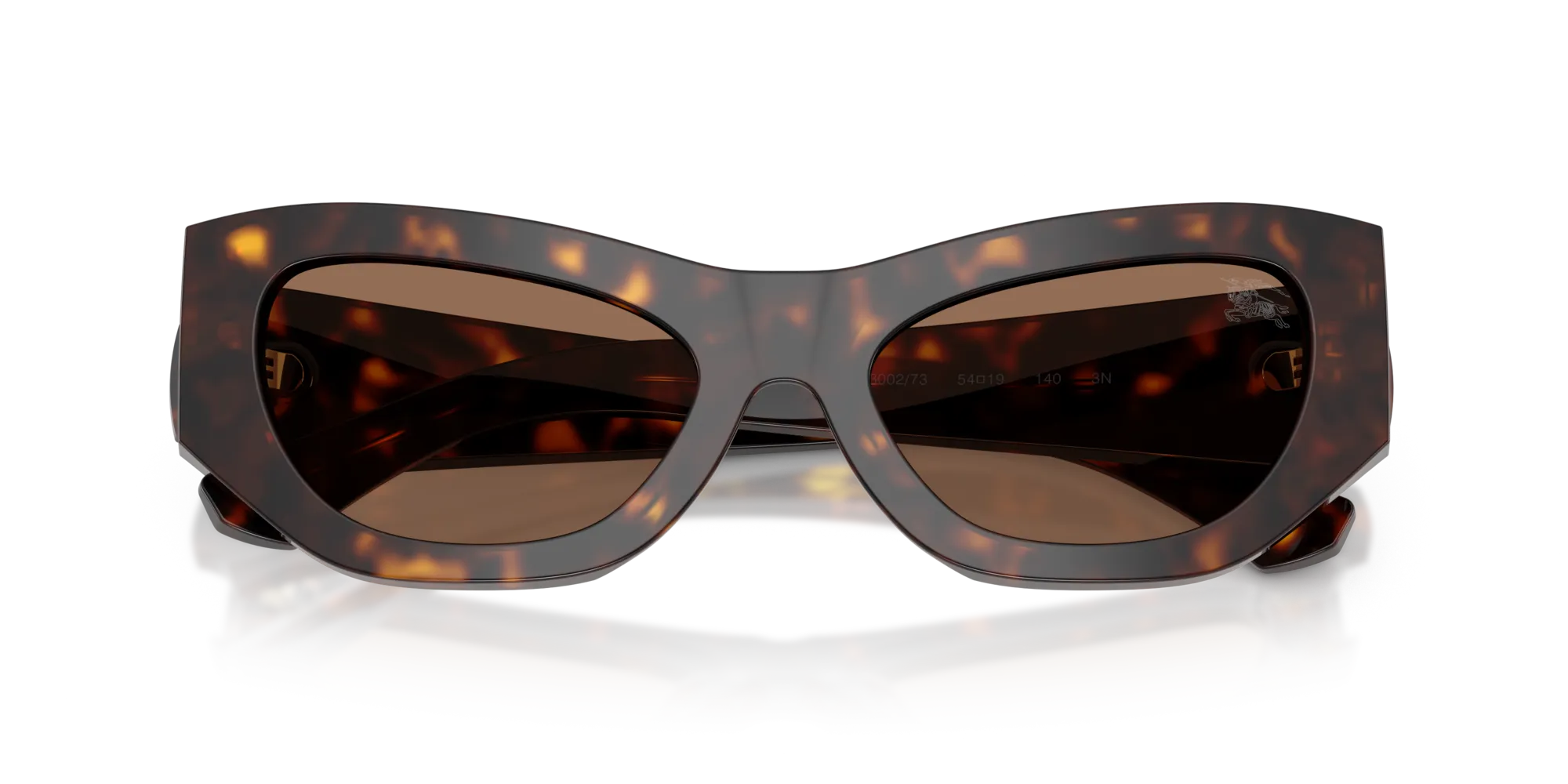 Burberry BE4450U 300273 Occhiali da sole Acetato Marrone Marrone Cat Eye Normale - immagine 2