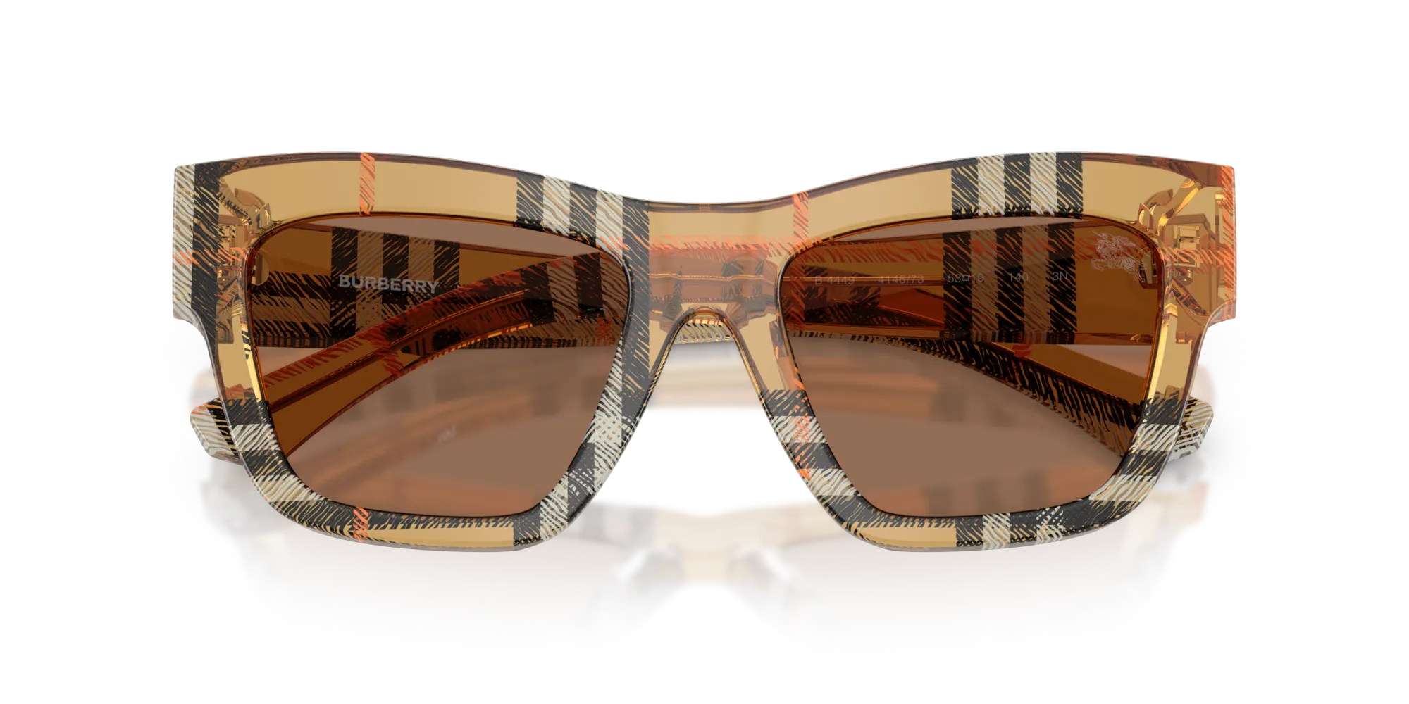 Burberry BE4449 414673 Occhiali da sole Acetato Marrone Marrone Squadrata Normale - immagine 2