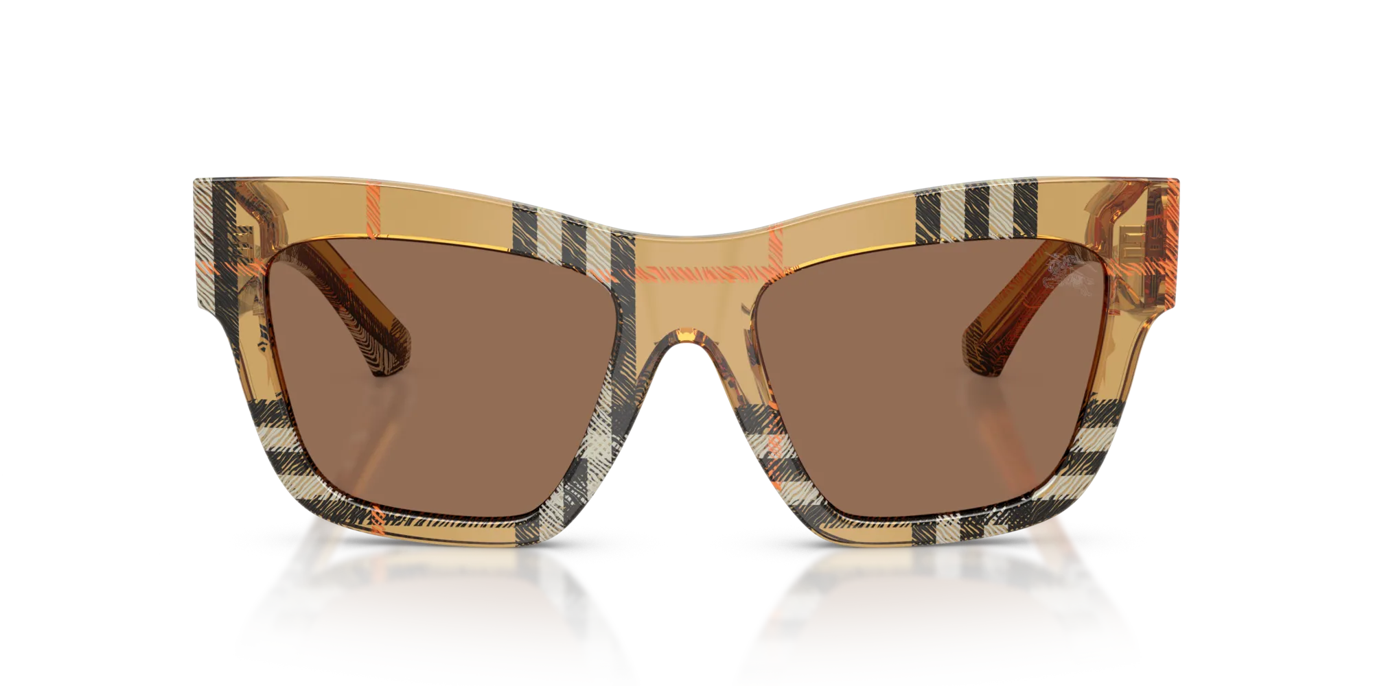Burberry BE4449 414673 Occhiali da sole Acetato Marrone Marrone Squadrata Normale - immagine 3
