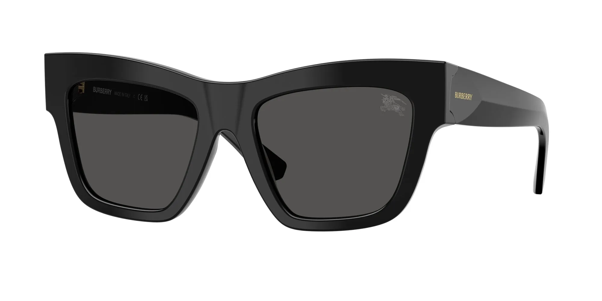 Burberry BE4449 300187 Occhiali da sole Acetato Nero Grigio Squadrata Normale - immagine 1