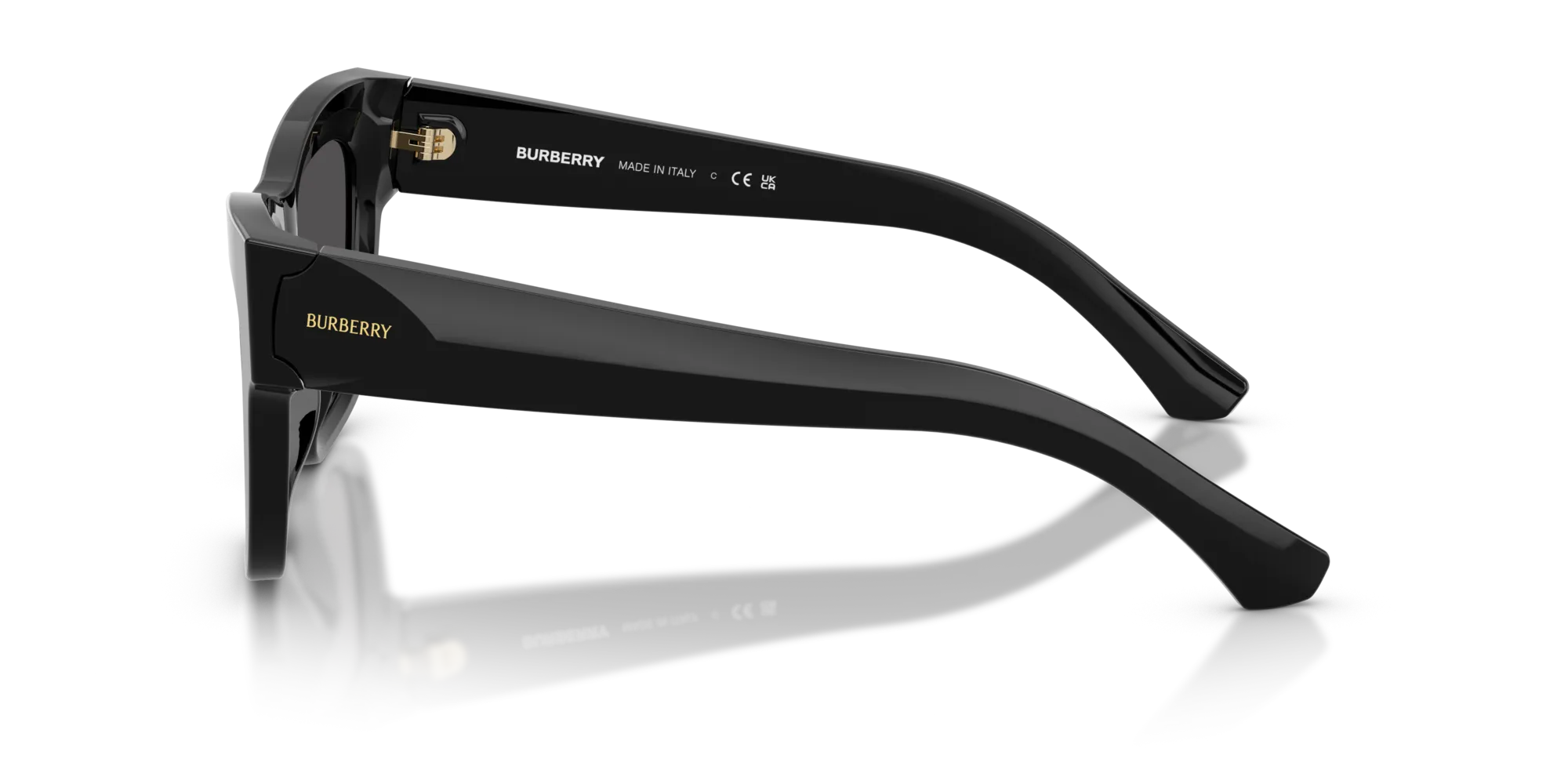 Burberry BE4449 300187 Occhiali da sole Acetato Nero Grigio Squadrata Normale - immagine 4