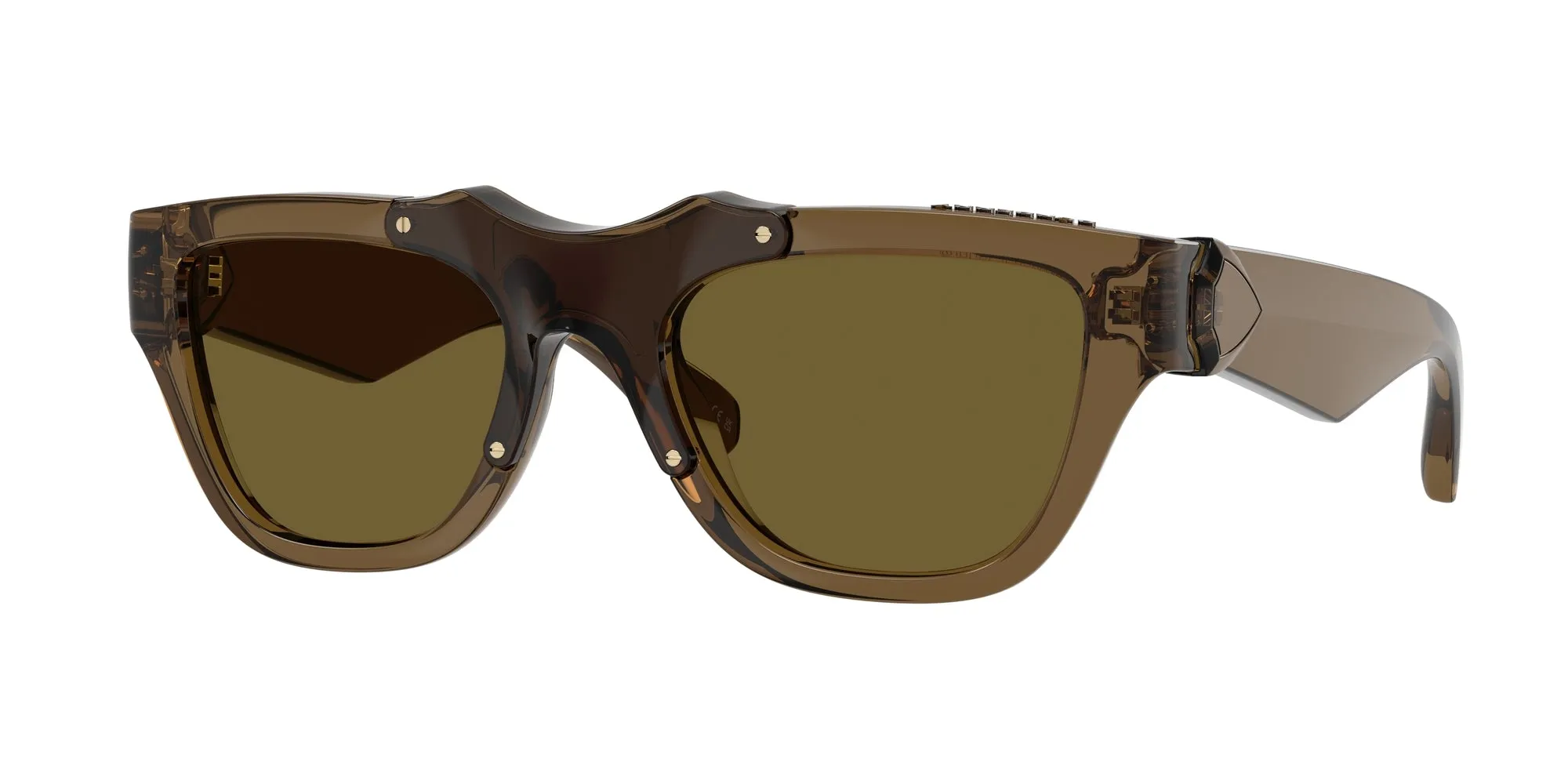 Burberry BE4445U 414373 Occhiali da sole Iniettato Verde Marrone Squadrata Normale - immagine 1