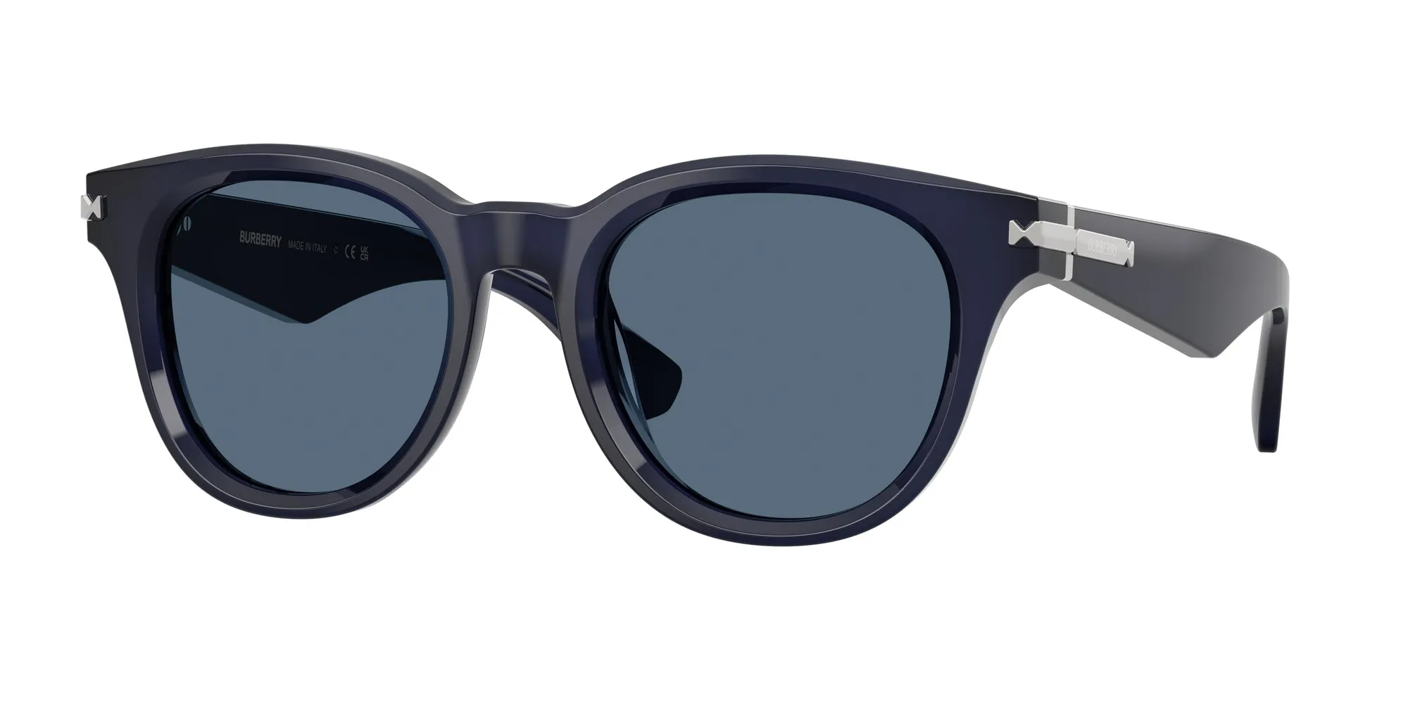 Burberry BE4439 412080 Occhiali da sole Acetato Blu Blu Rotonda Normale - immagine 1