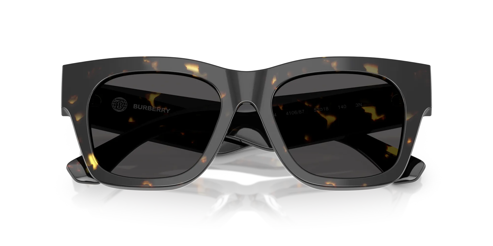 Burberry BE4424 410687 Occhiali da sole Acetato Tartaruga Grigio Squadrata Normale - immagine 2