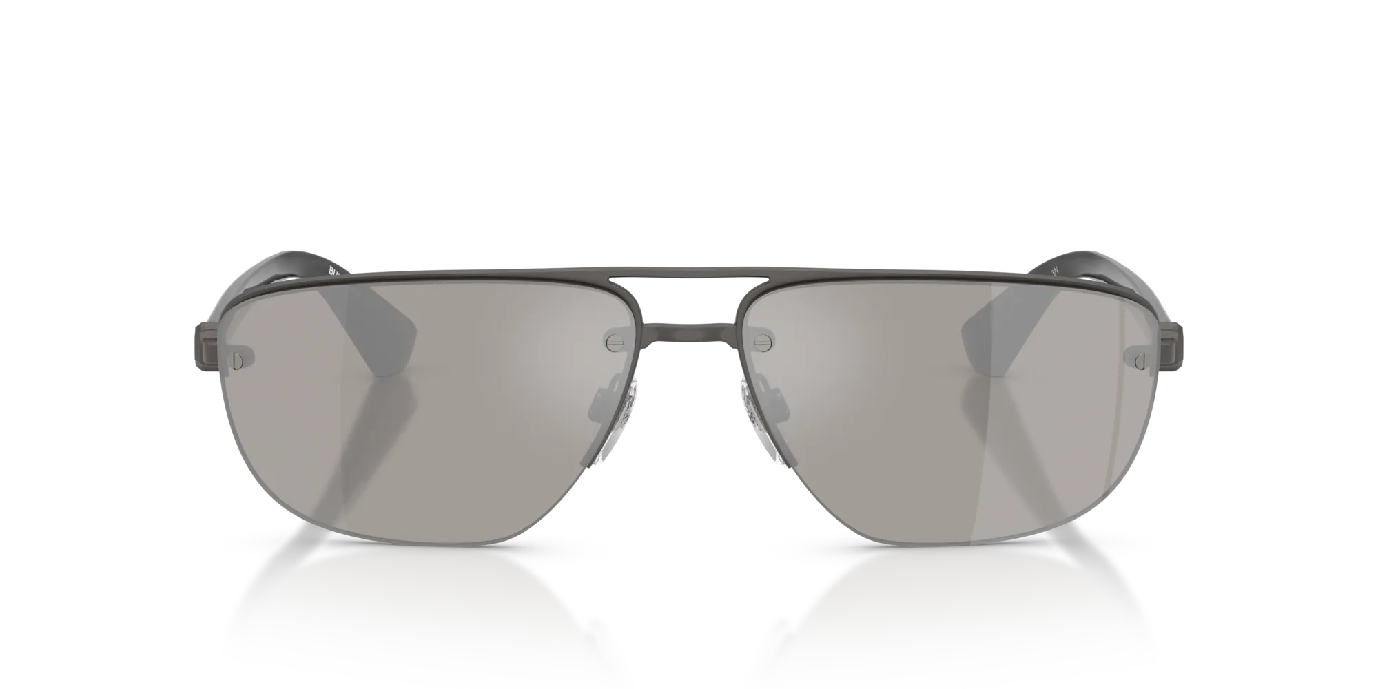 Burberry BE3164 13166G Occhiali da sole Metallo Grigio Grigio Geometrica Specchiate - immagine 3