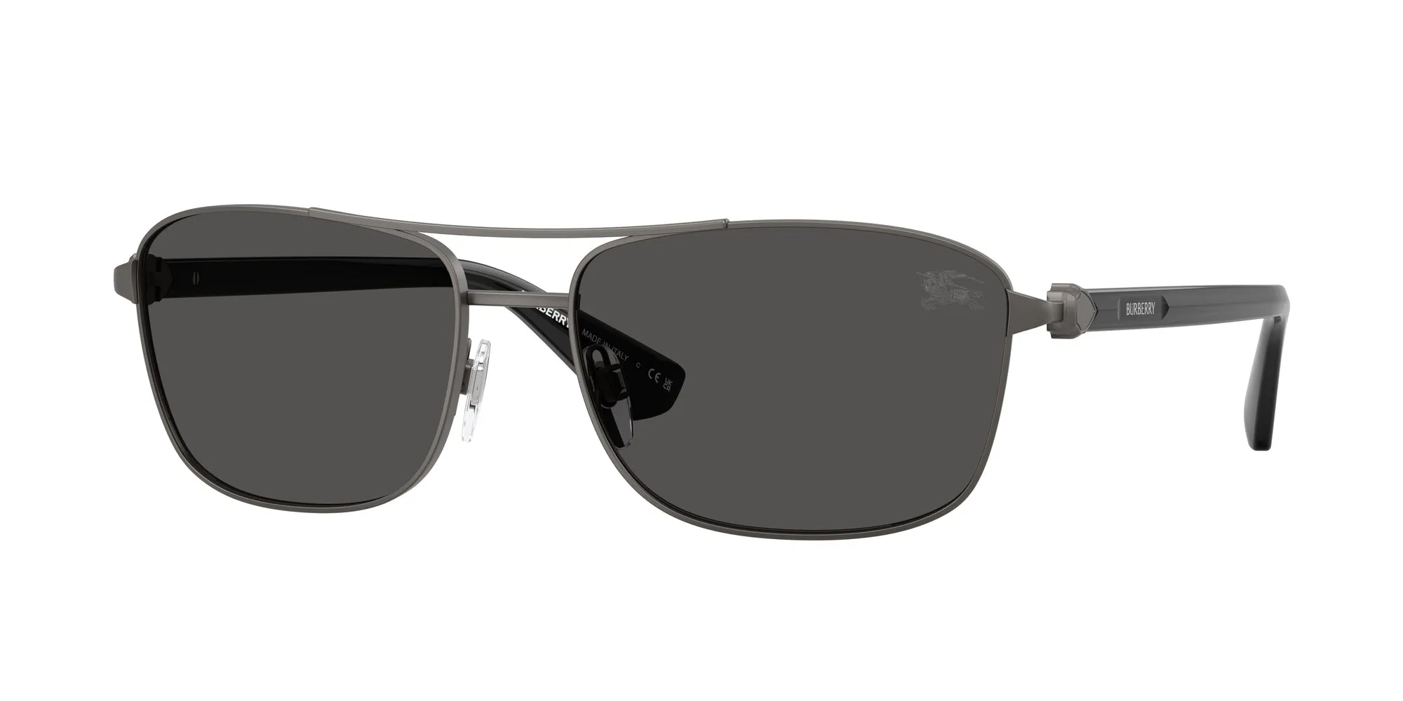 Burberry BE3163 131687 Occhiali da sole Metallo Grigio Grigio Squadrata Normale - immagine 1