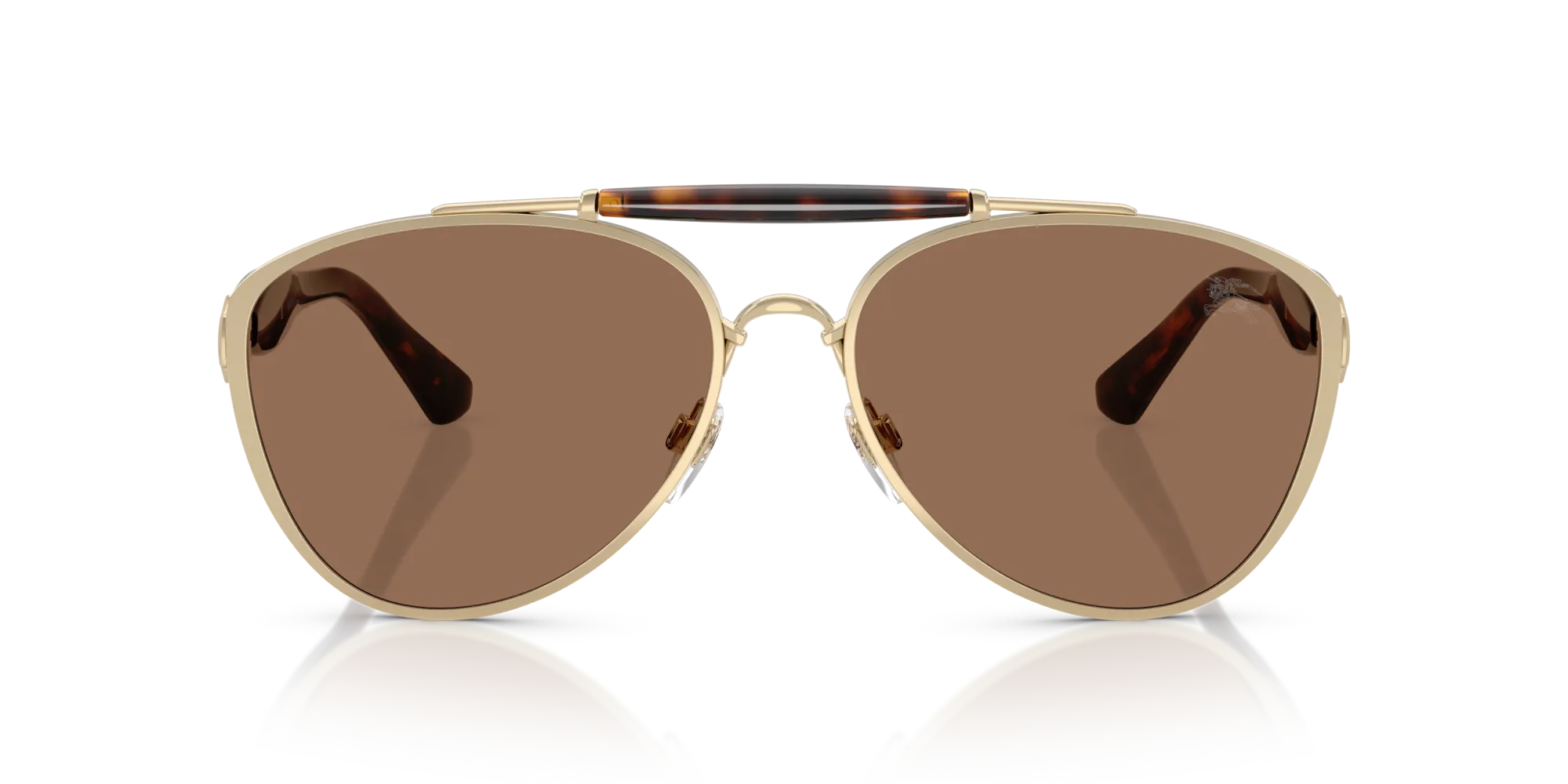 Burberry BE3160 110973 Occhiali da sole Metallo Oro Marrone Pilot Normale - immagine 3