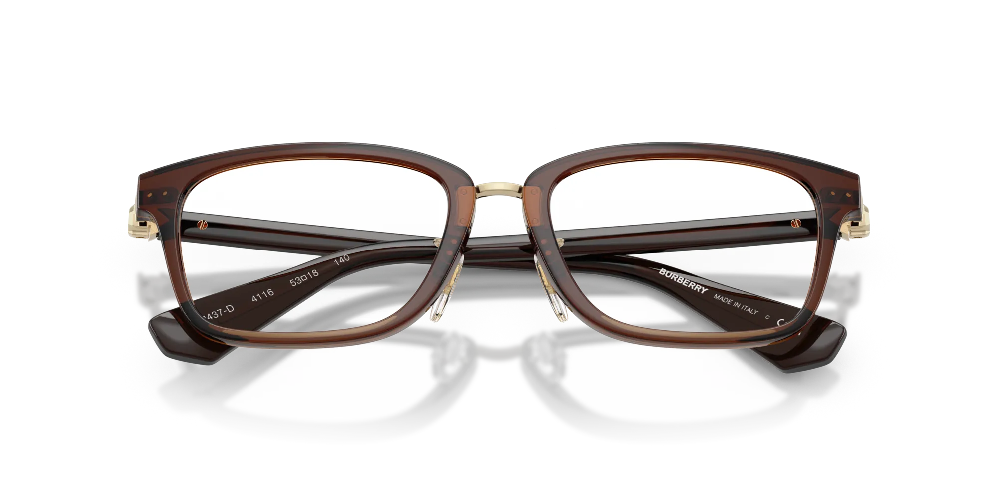 Burberry BE2437D 4116 Montature da vista Iniettato Marrone Squadrata Normale - immagine 2