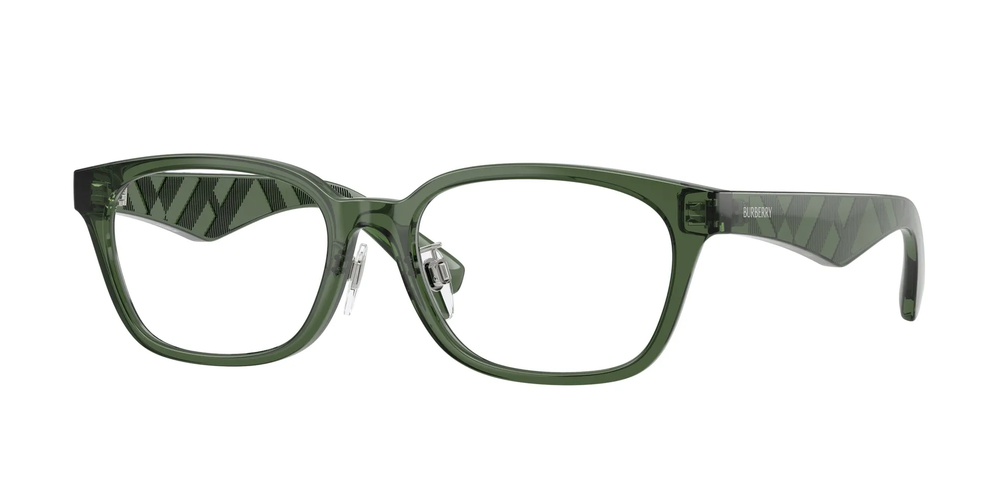 Burberry BE2436D 4174 Montature da vista Iniettato Verde Squadrata Normale - immagine 1