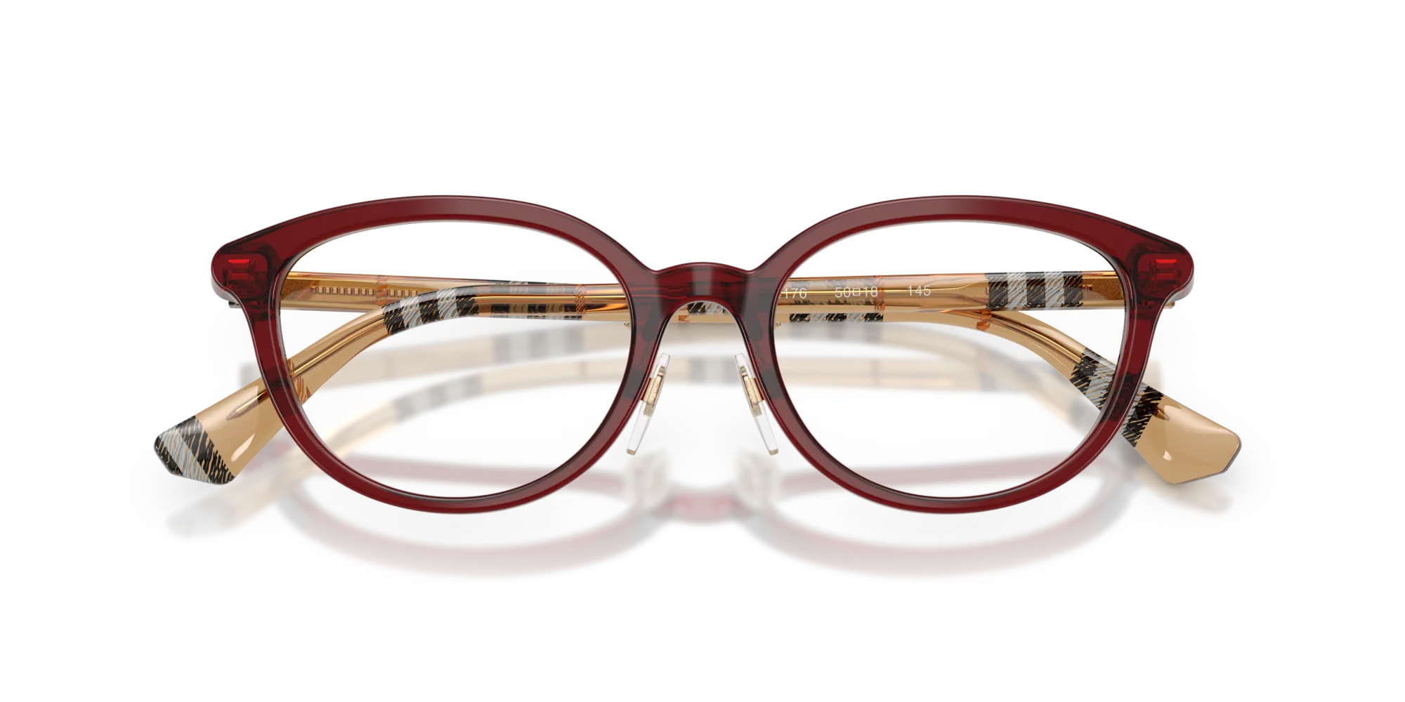 Burberry BE2435D 4176 Montature da vista Acetato Rosso Pantos Normale - immagine 2