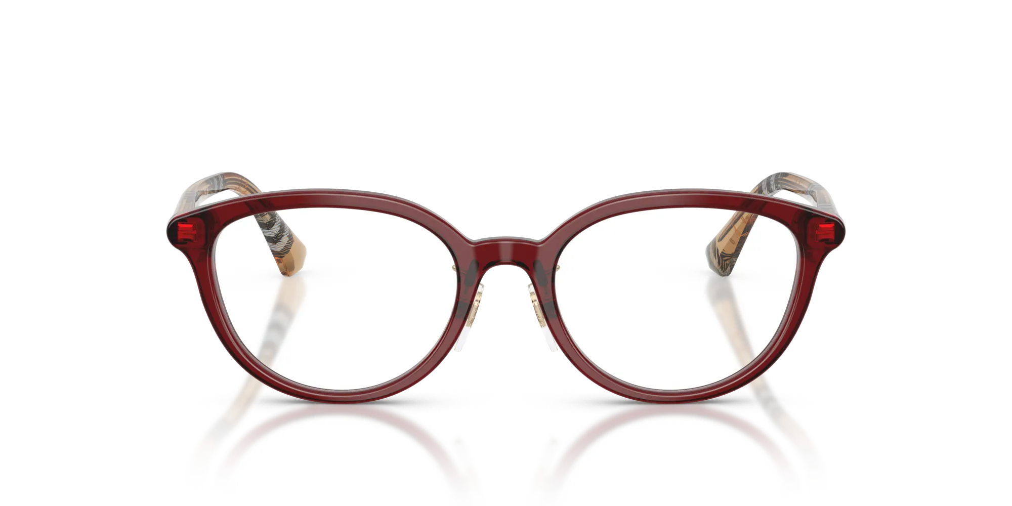 Burberry BE2435D 4176 Montature da vista Acetato Rosso Pantos Normale - immagine 3