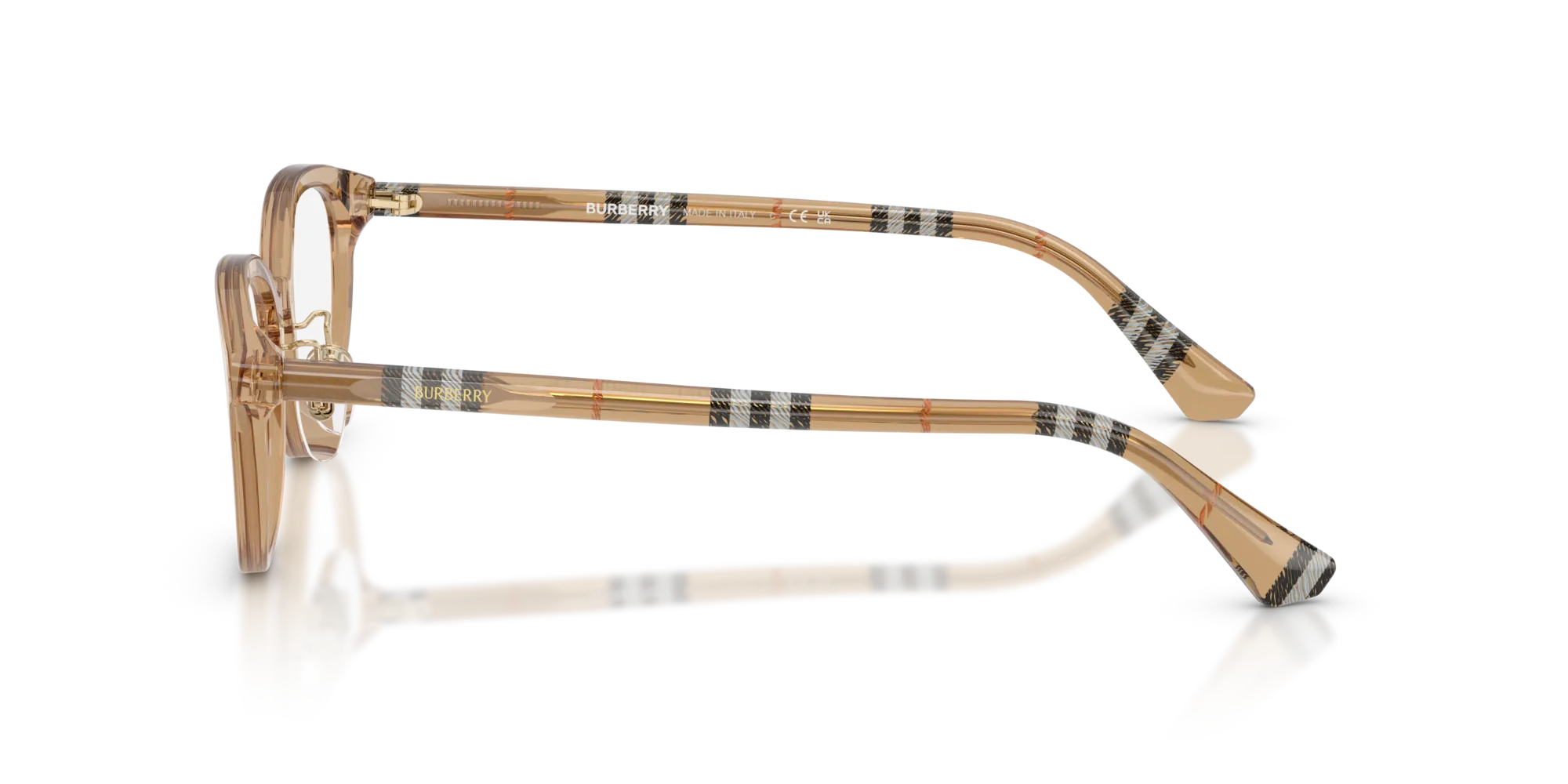 Burberry BE2435D 4164 Montature da vista Acetato Beige Pantos Normale - immagine 4