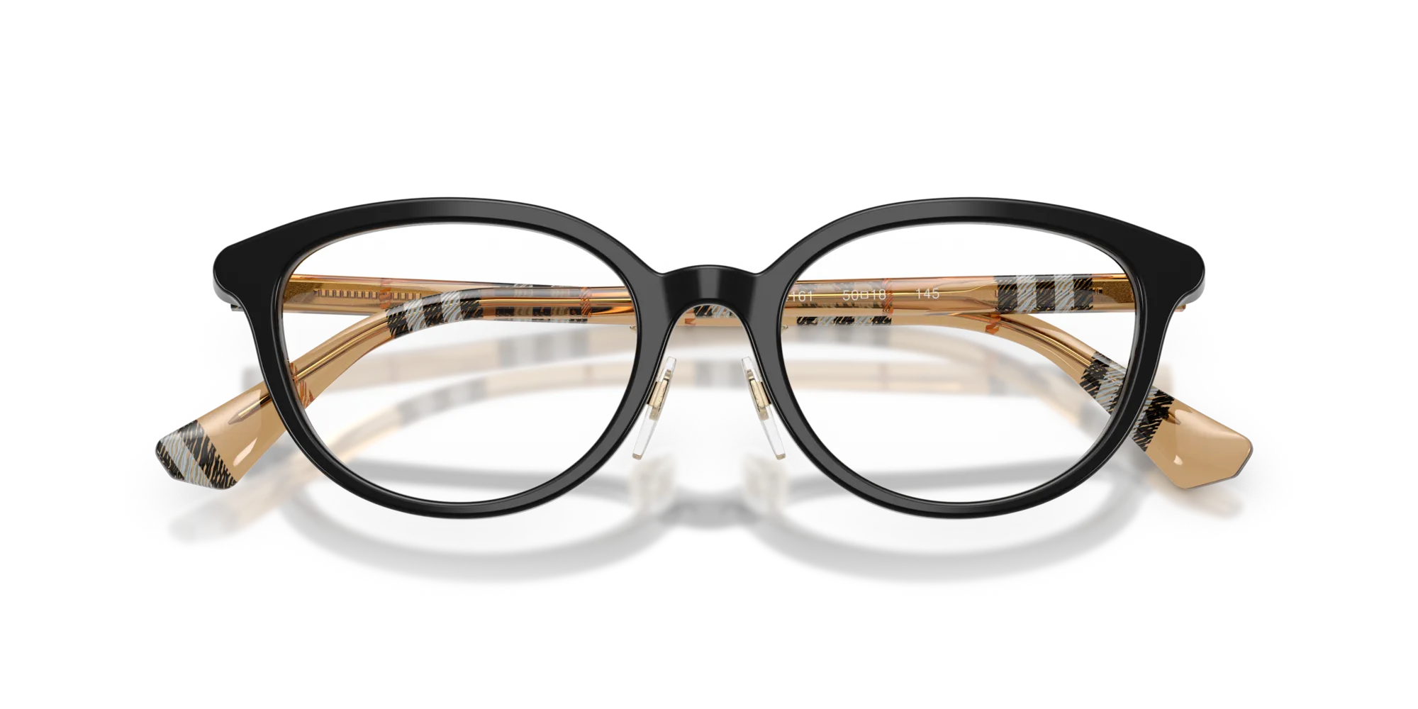 Burberry BE2435D 4161 Montature da vista Acetato Nero Pantos Normale - immagine 2