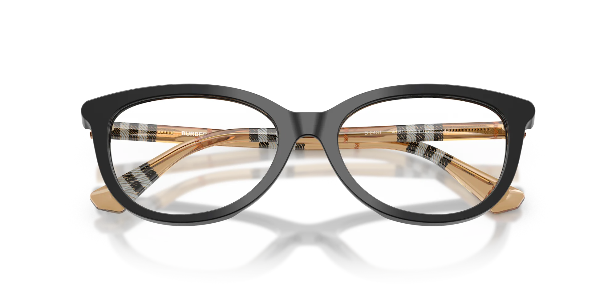 Burberry BE2431 4161 Montature da vista Acetato Nero Cat Eye Normale - immagine 2