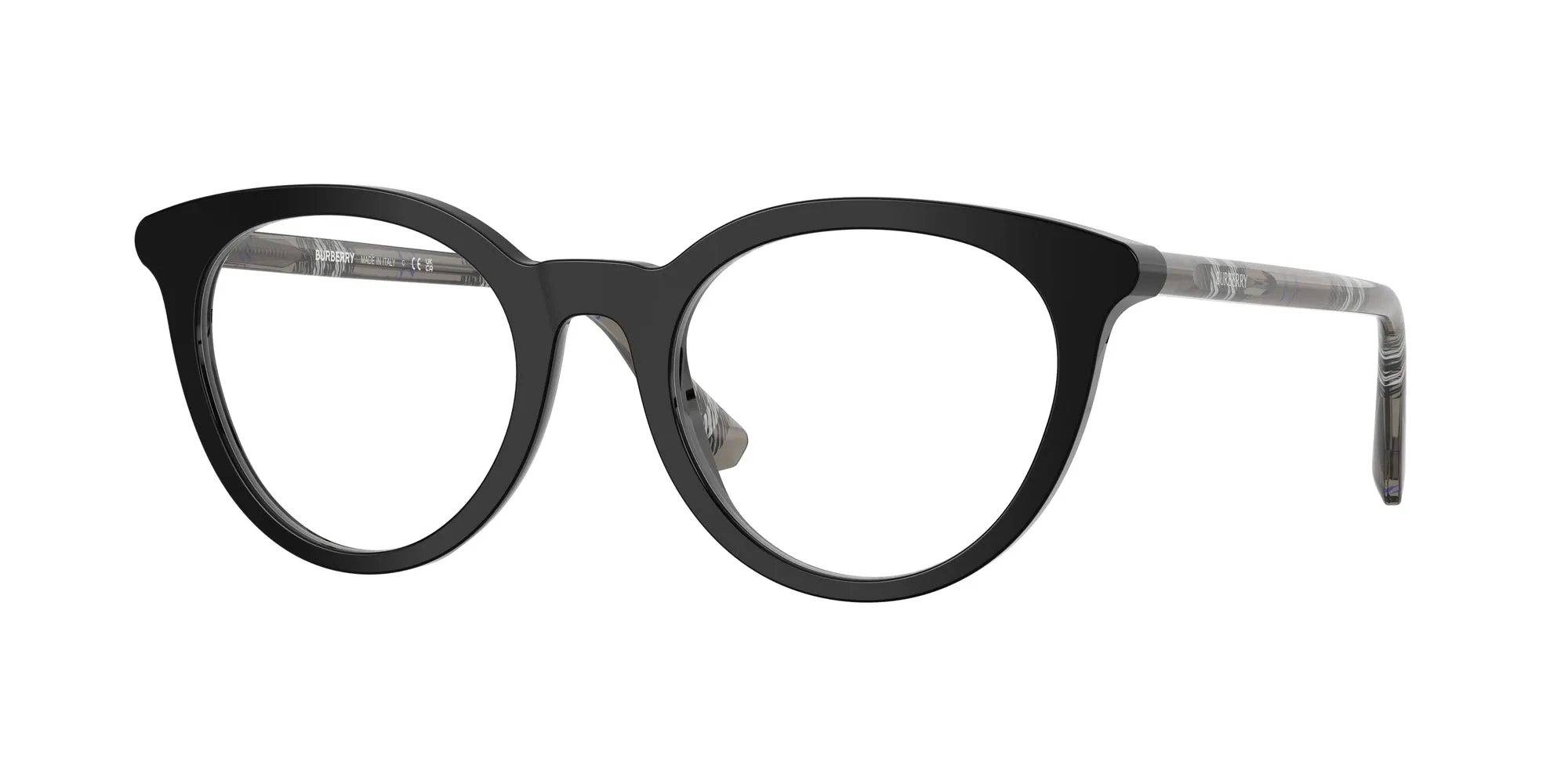 Burberry BE2429 4165 Montature da vista Acetato Nero Rotonda Normale - immagine 1