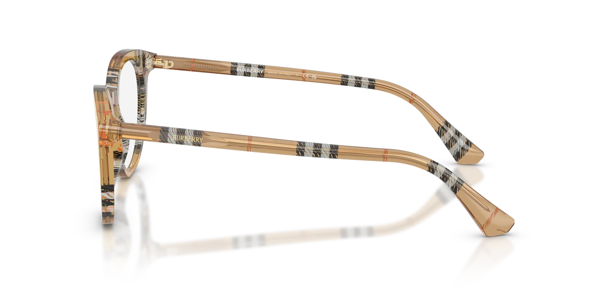 Burberry BE2429 4163 Montature da vista Acetato Marrone Rotonda Normale - immagine 4