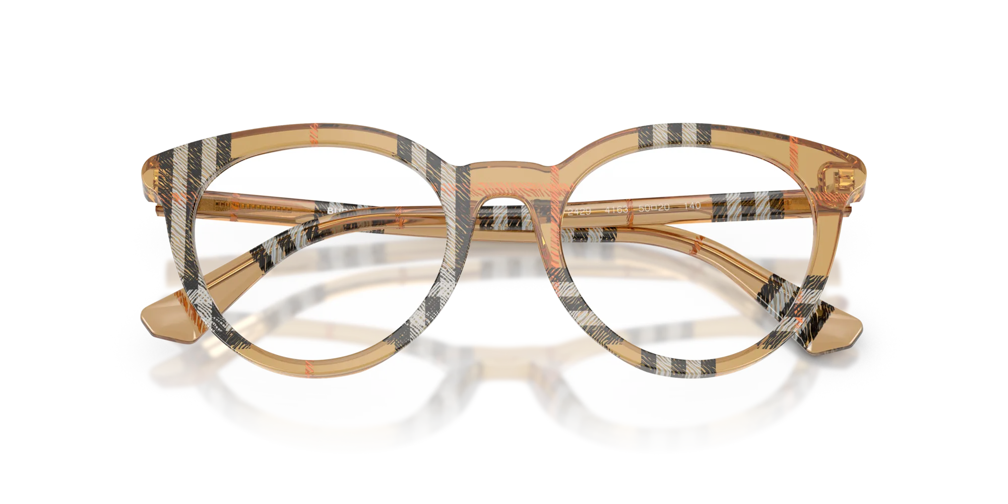 Burberry BE2429 4163 Montature da vista Acetato Marrone Rotonda Normale - immagine 2