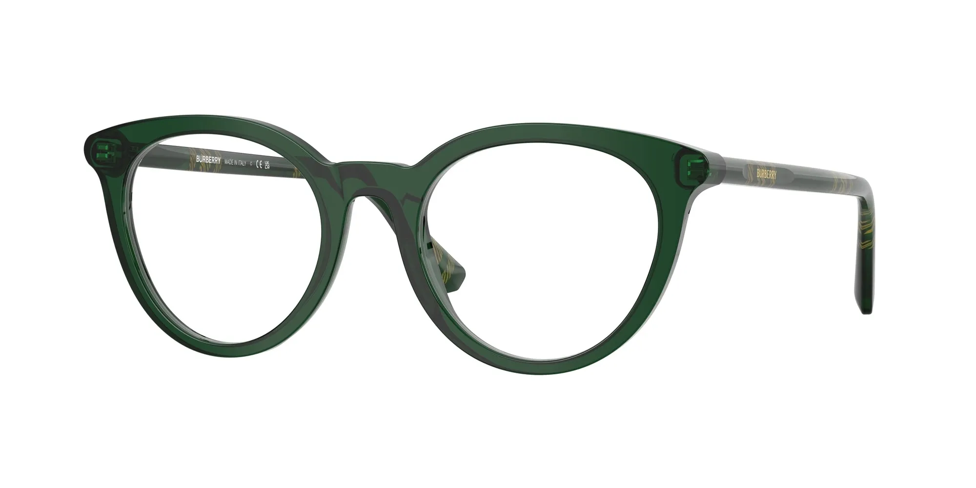 Burberry BE2429 4162 Montature da vista Acetato Verde Rotonda Normale - immagine 1