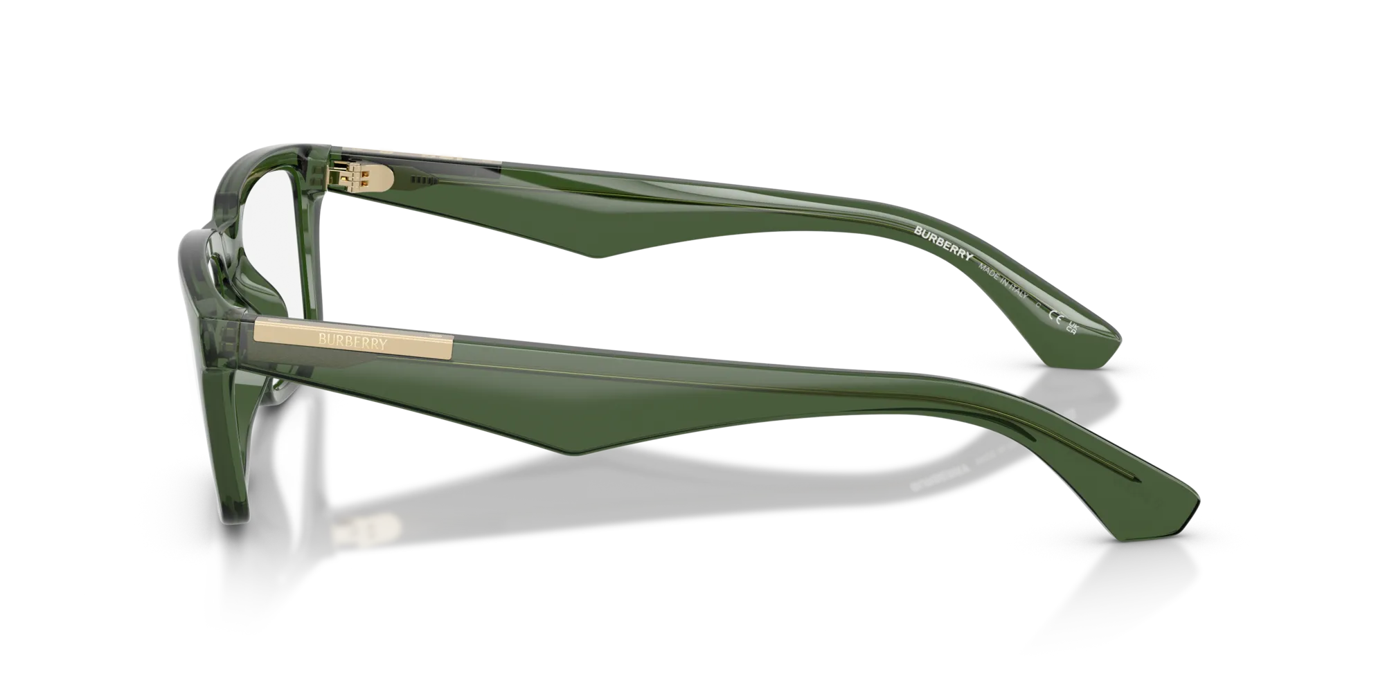 Burberry BE2428U 4174 Montature da vista Iniettato Verde Squadrata Normale - immagine 4