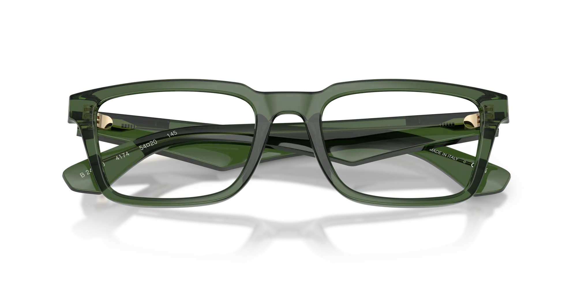 Burberry BE2428U 4174 Montature da vista Iniettato Verde Squadrata Normale - immagine 2