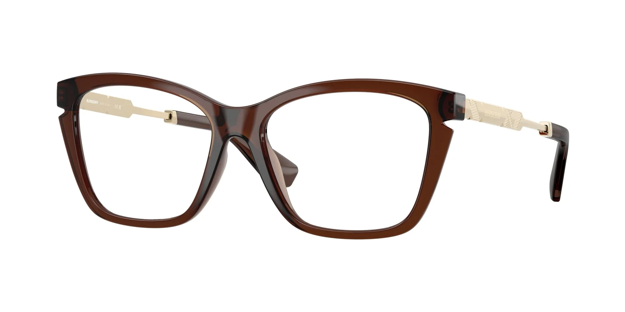 Burberry BE2427U 4116 Montature da vista Iniettato Marrone Cat Eye Normale - immagine 1