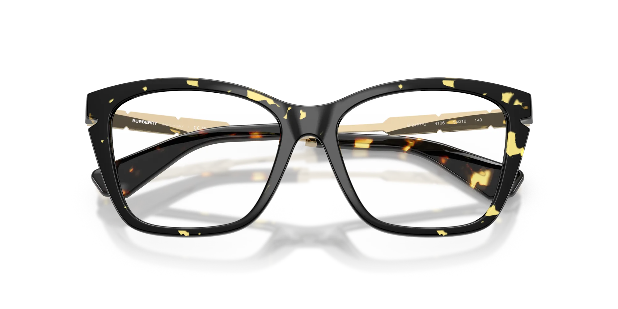 Burberry BE2427U 4106 Montature da vista Iniettato Tartaruga Cat Eye Normale - immagine 2