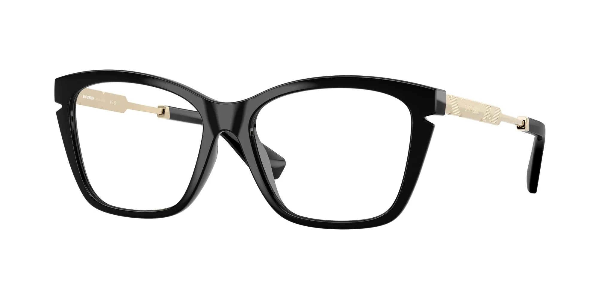 Burberry BE2427U 3001 Montature da vista Iniettato Nero Cat Eye Normale - immagine 1
