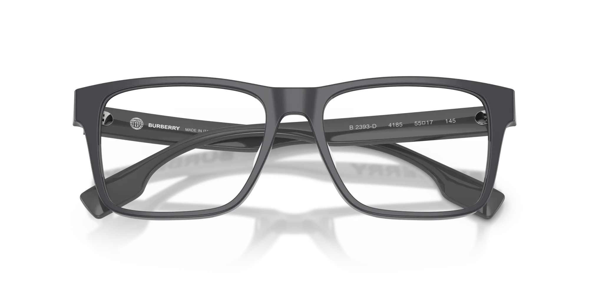 Burberry BE2393D 4185 Montature da vista Acetato Grigio Squadrata Normale - immagine 2