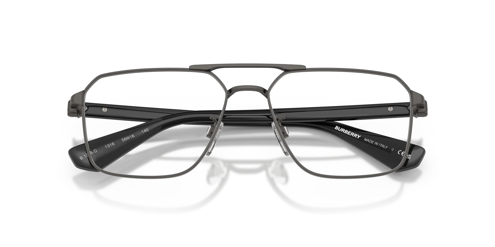 Burberry BE1395D 1316 Montature da vista Metallo Grigio Geometrica Normale - immagine 2