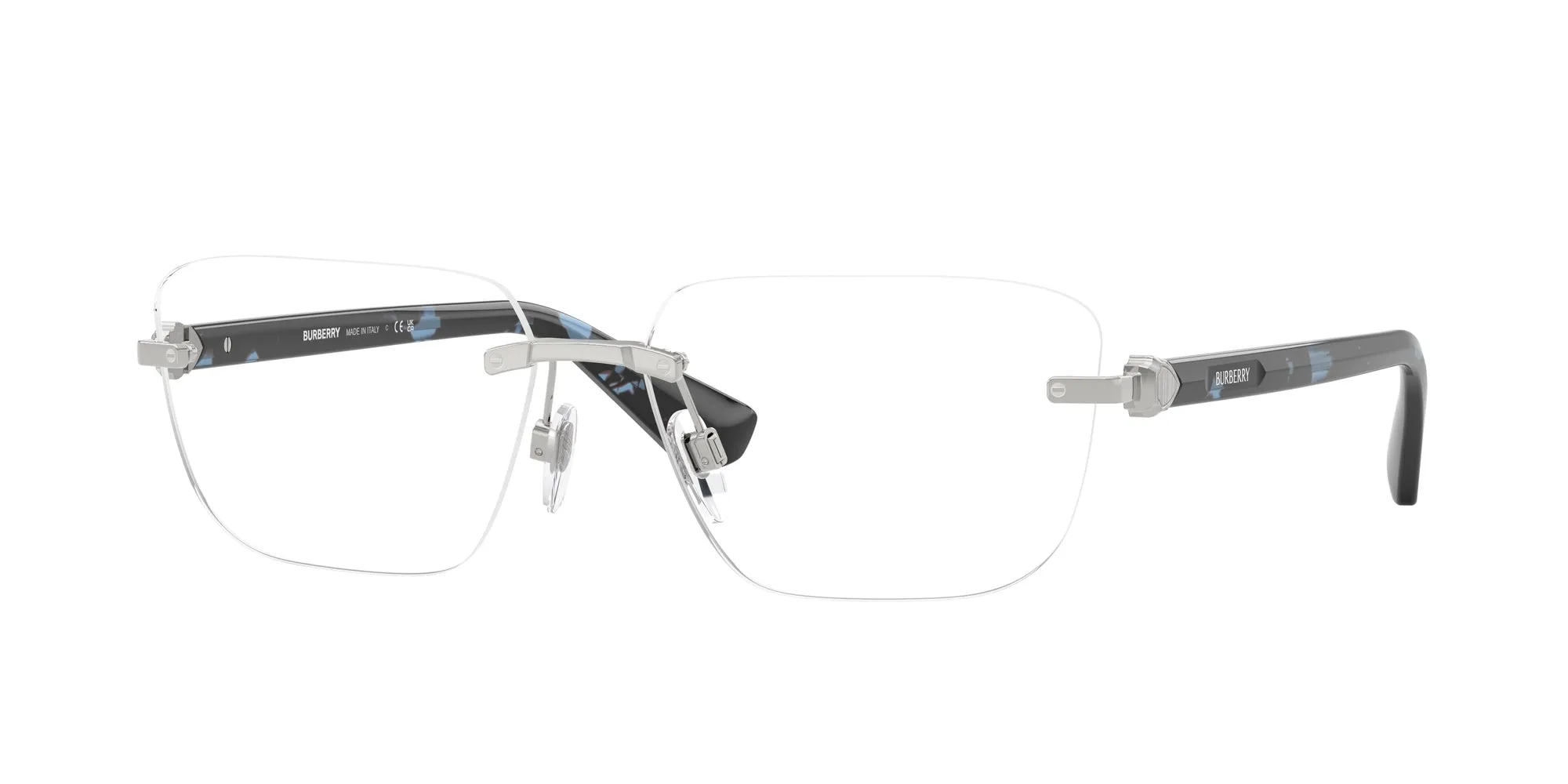 Burberry BE1392 1005 Montature da vista Metallo Argento Squadrata Normale - immagine 1