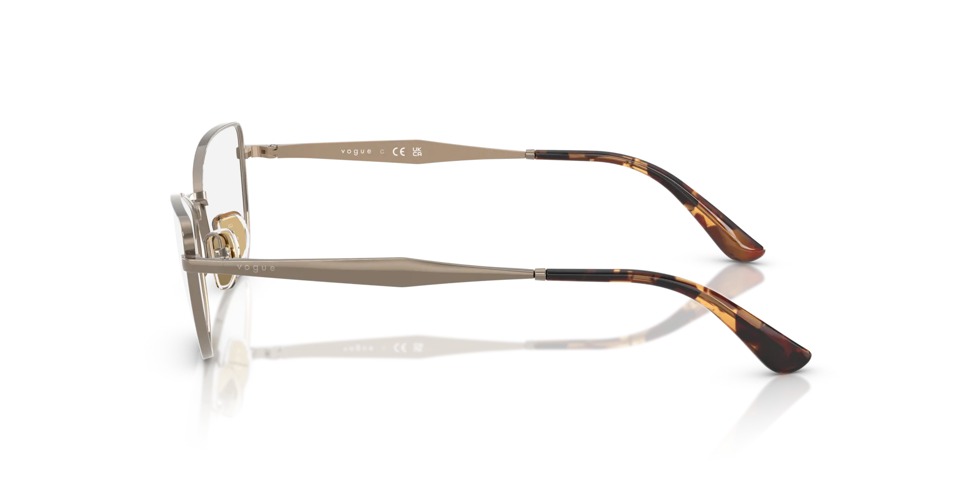 VOGUE EYEWEAR VO4333 5138 Montature da vista Metallo Marrone Farfalla Normale - immagine 4
