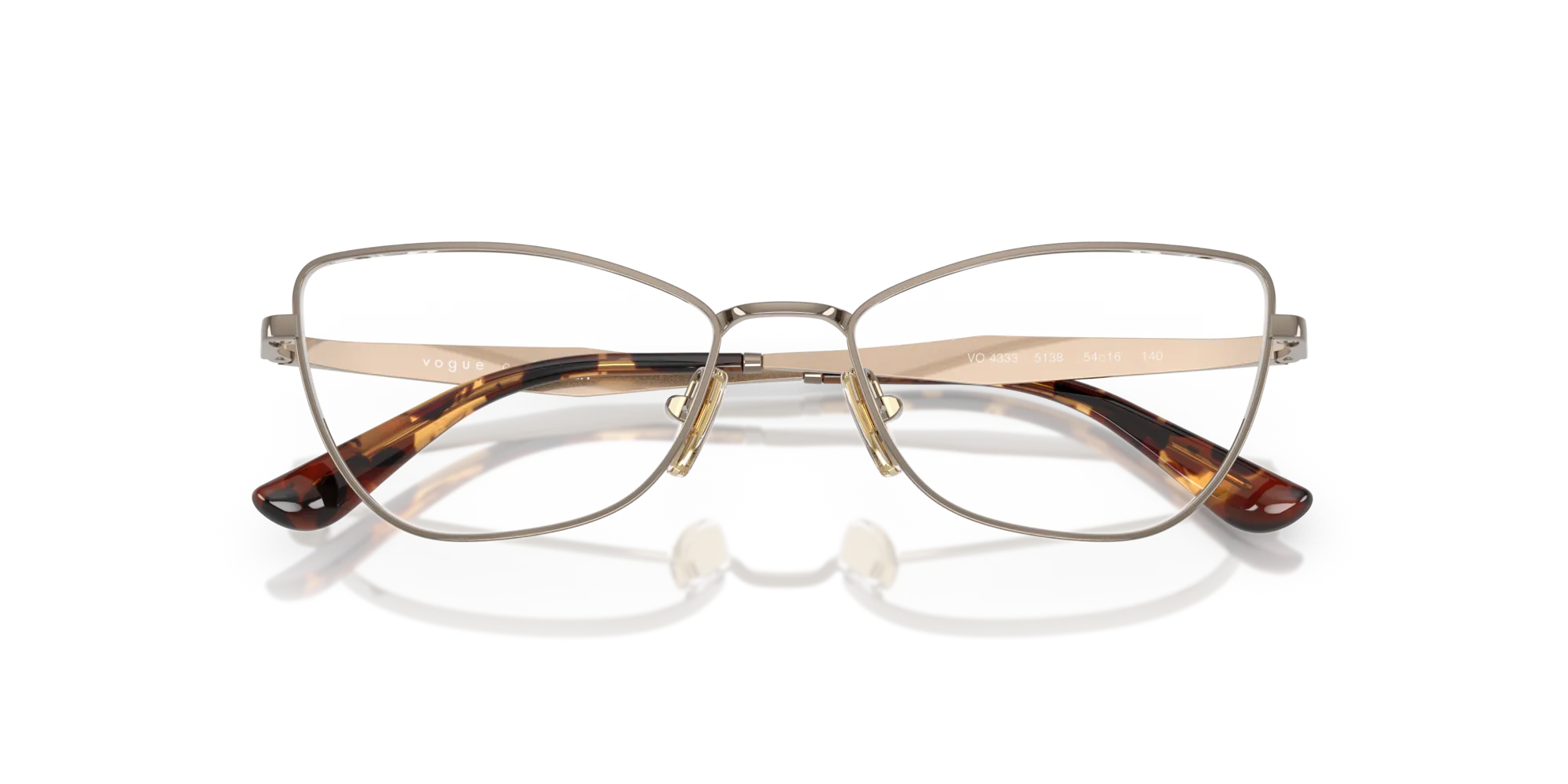 VOGUE EYEWEAR VO4333 5138 Montature da vista Metallo Marrone Farfalla Normale - immagine 2