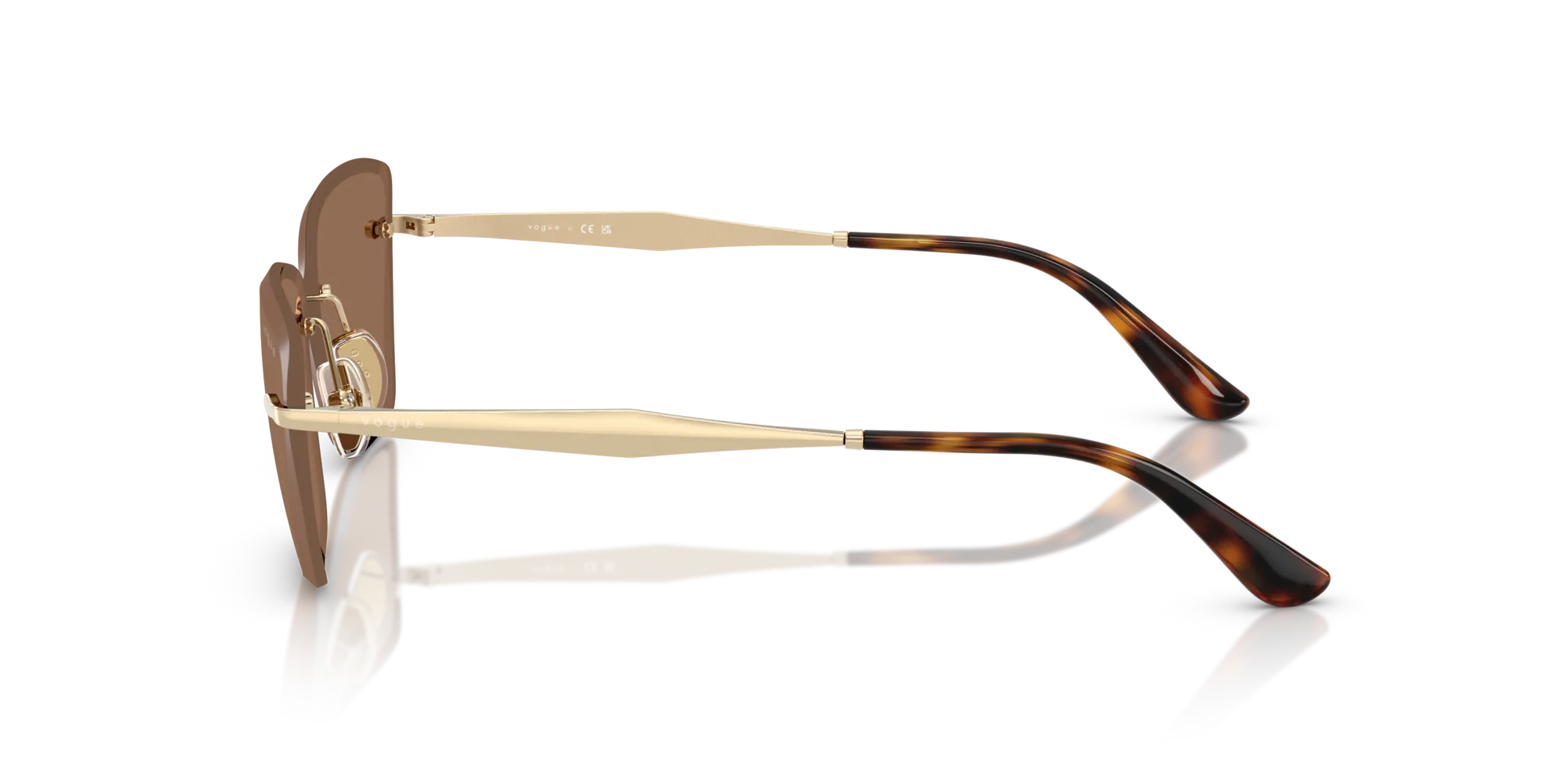 VOGUE EYEWEAR VO4332S 848/73 Occhiali da sole Metallo Oro Marrone Cat Eye Normale - immagine 4