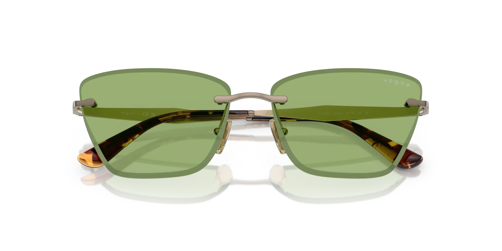 VOGUE EYEWEAR VO4332S 5138/2 Occhiali da sole Metallo Marrone Verde Cat Eye Normale - immagine 2