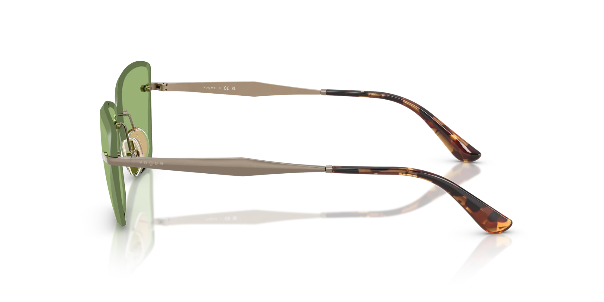 VOGUE EYEWEAR VO4332S 5138/2 Occhiali da sole Metallo Marrone Verde Cat Eye Normale - immagine 4