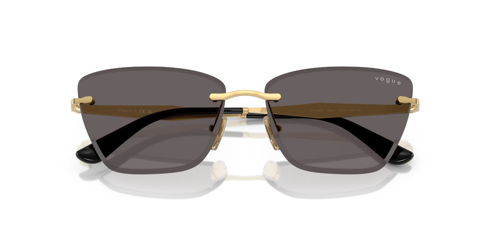 VOGUE EYEWEAR VO4332S 280/87 Occhiali da sole Metallo Oro Grigio Cat Eye Normale - immagine 2