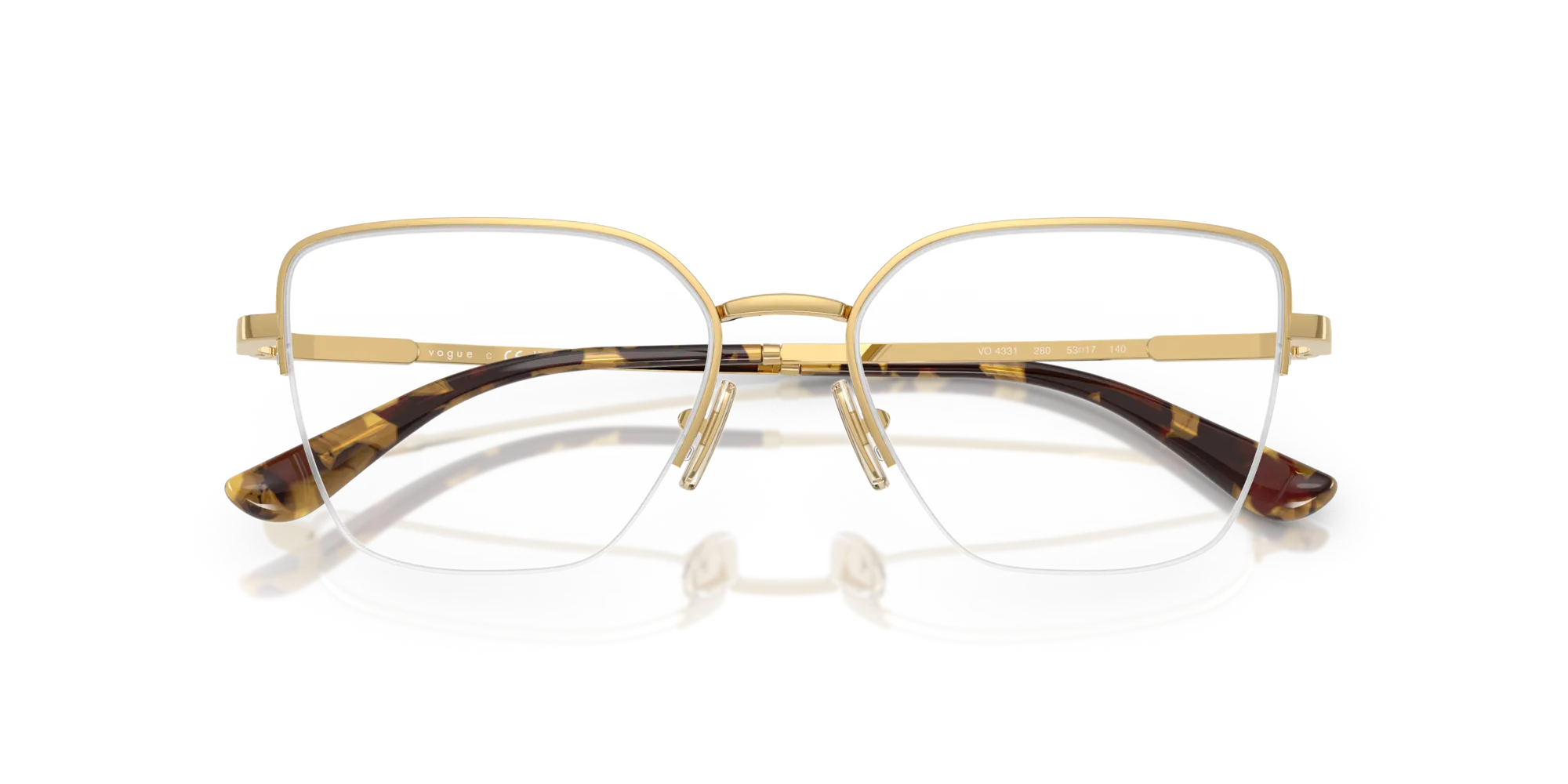 VOGUE EYEWEAR VO4331 280 Montature da vista Metallo Oro Farfalla Normale - immagine 2