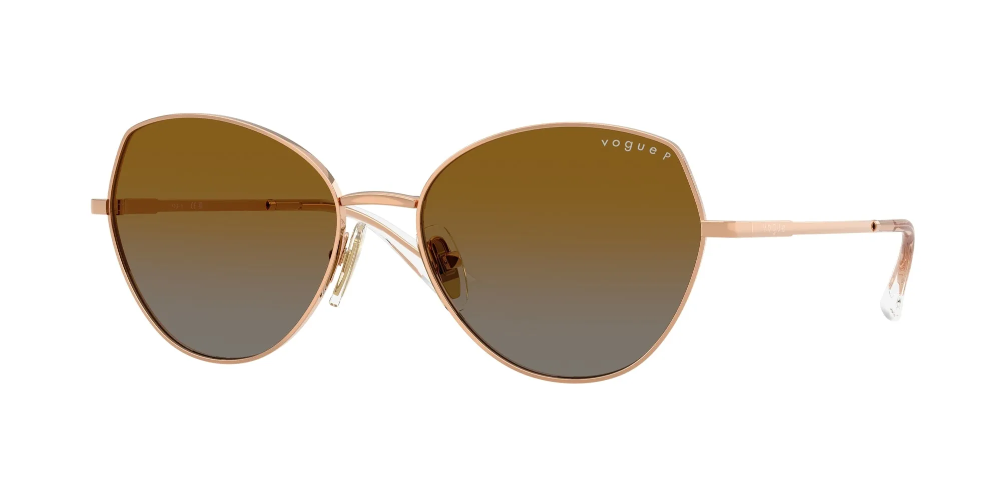 VOGUE EYEWEAR VO4330S 5152T5 Occhiali da sole Metallo Oro Grigio Geometrica Polarizzata Sfumato - immagine 1