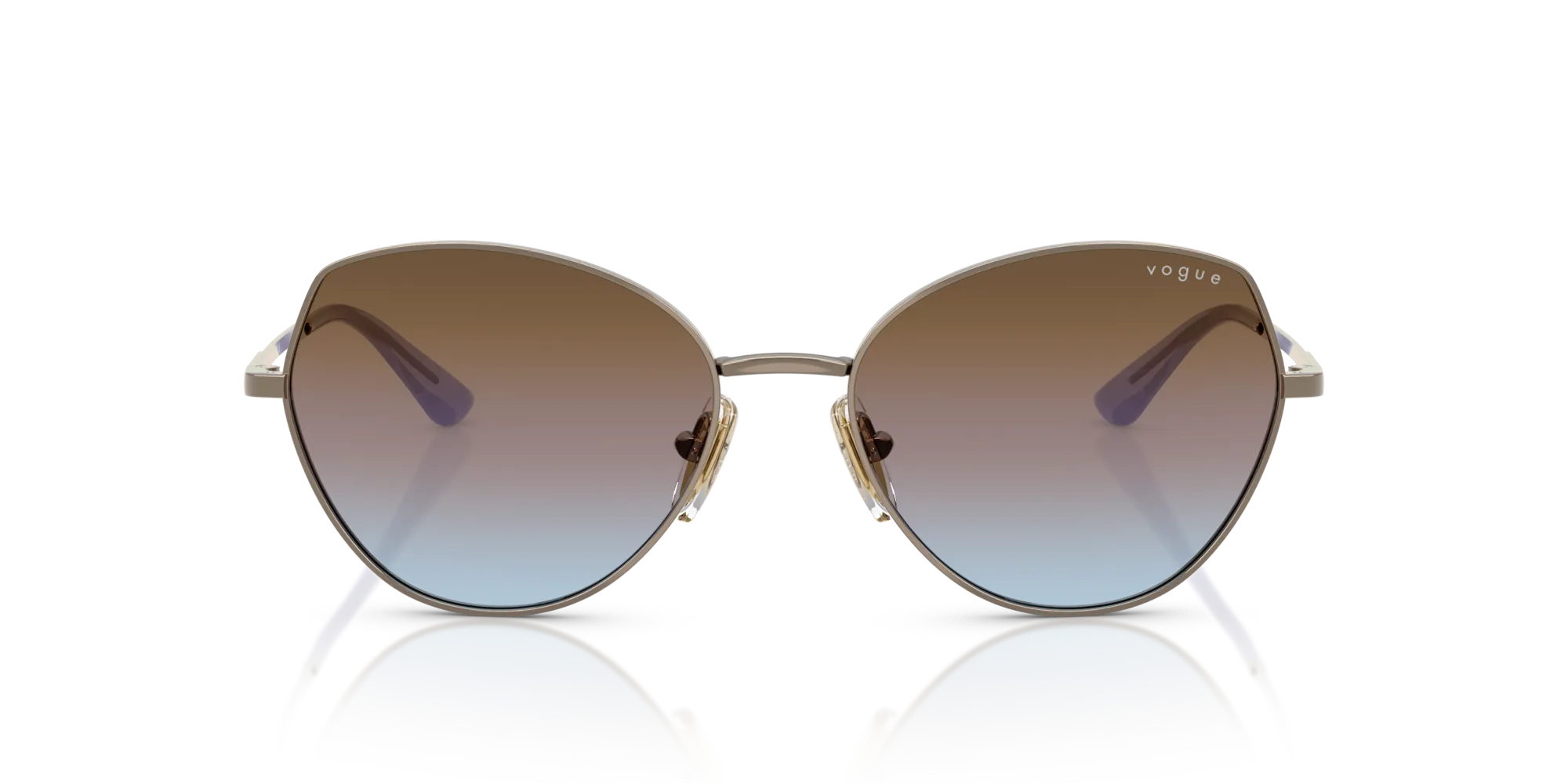 VOGUE EYEWEAR VO4330S 513848 Occhiali da sole Metallo Marrone Blu Geometrica Normale Sfumato - immagine 3
