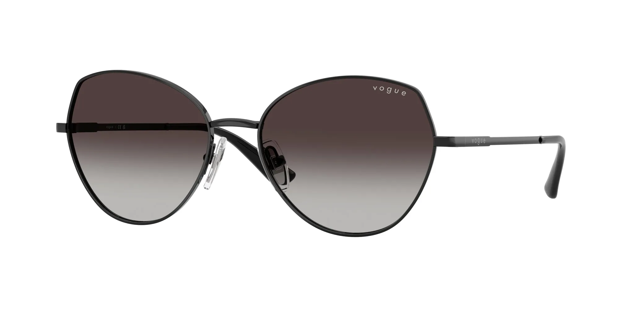VOGUE EYEWEAR VO4330S 352/8G Occhiali da sole Metallo Nero Grigio Geometrica Normale Sfumato - immagine 1