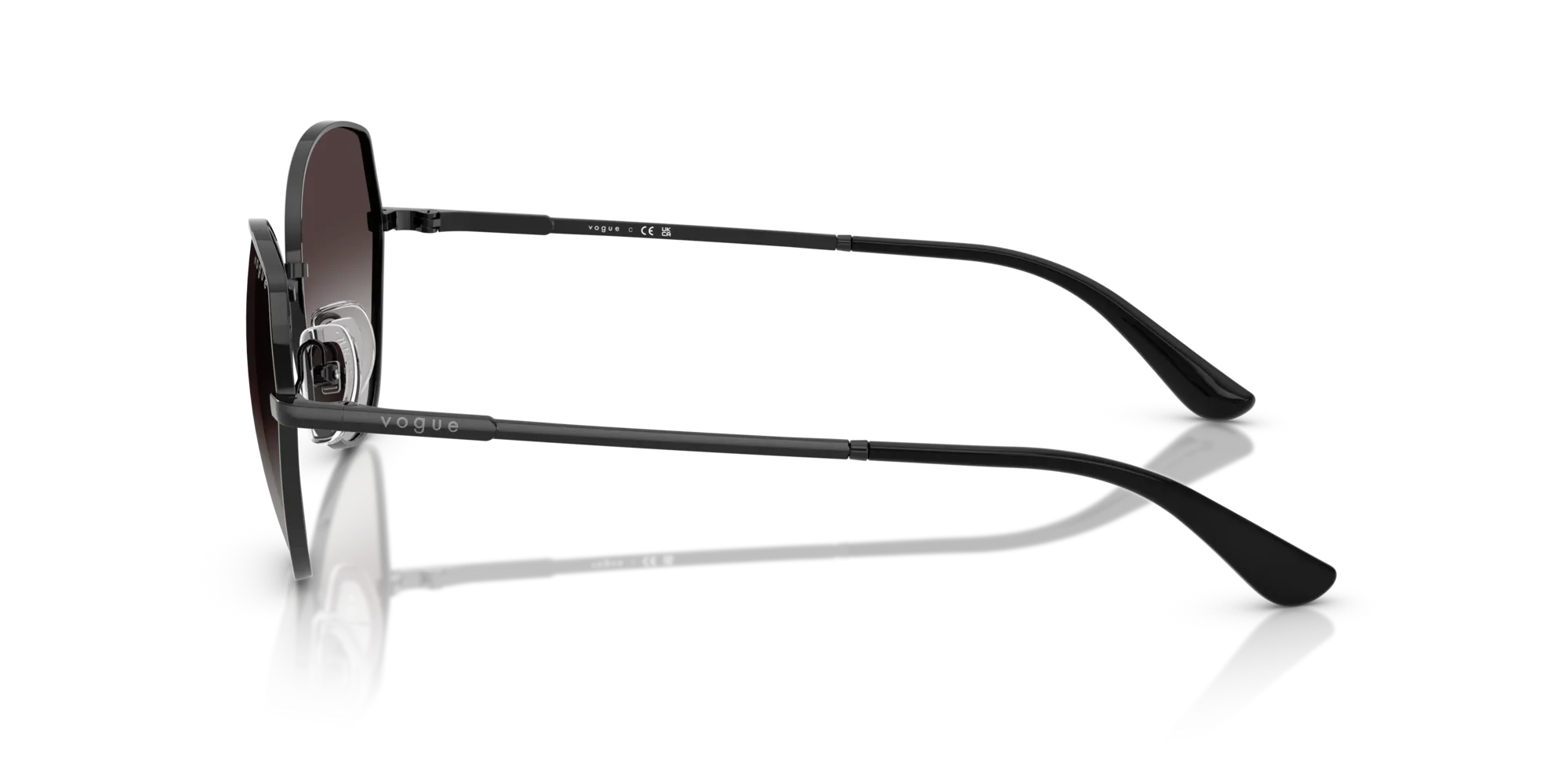 VOGUE EYEWEAR VO4330S 352/8G Occhiali da sole Metallo Nero Grigio Geometrica Normale Sfumato - immagine 4