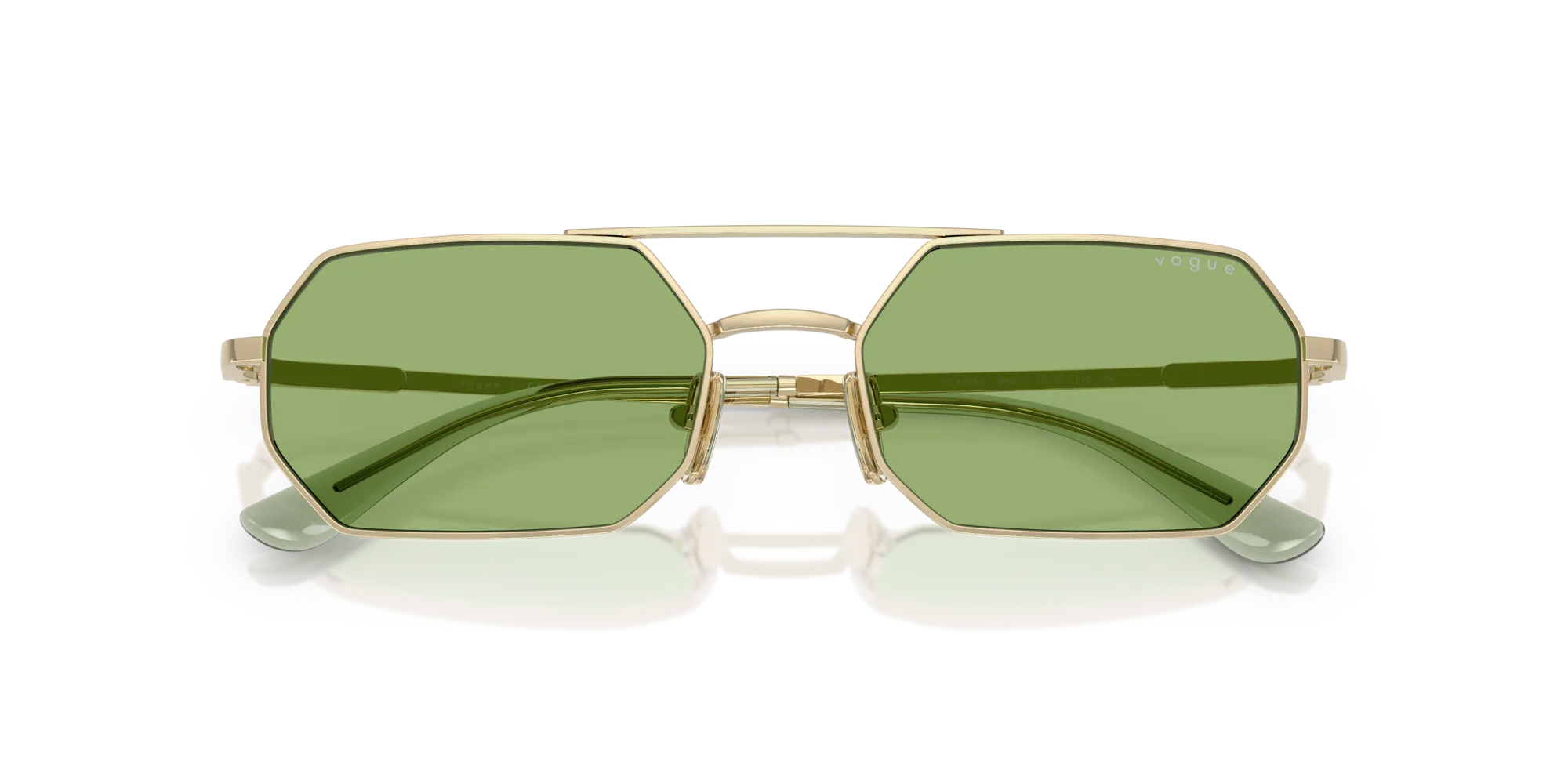VOGUE EYEWEAR VO4329S 848/2 Occhiali da sole Metallo Oro Verde Geometrica Normale - immagine 2