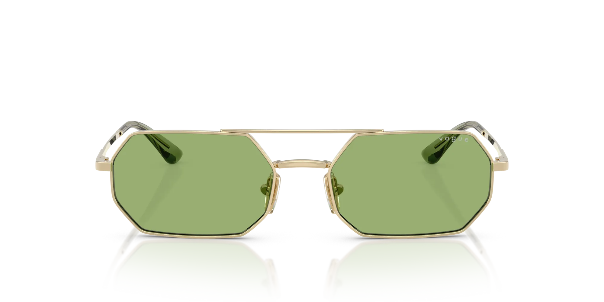 VOGUE EYEWEAR VO4329S 848/2 Occhiali da sole Metallo Oro Verde Geometrica Normale - immagine 3