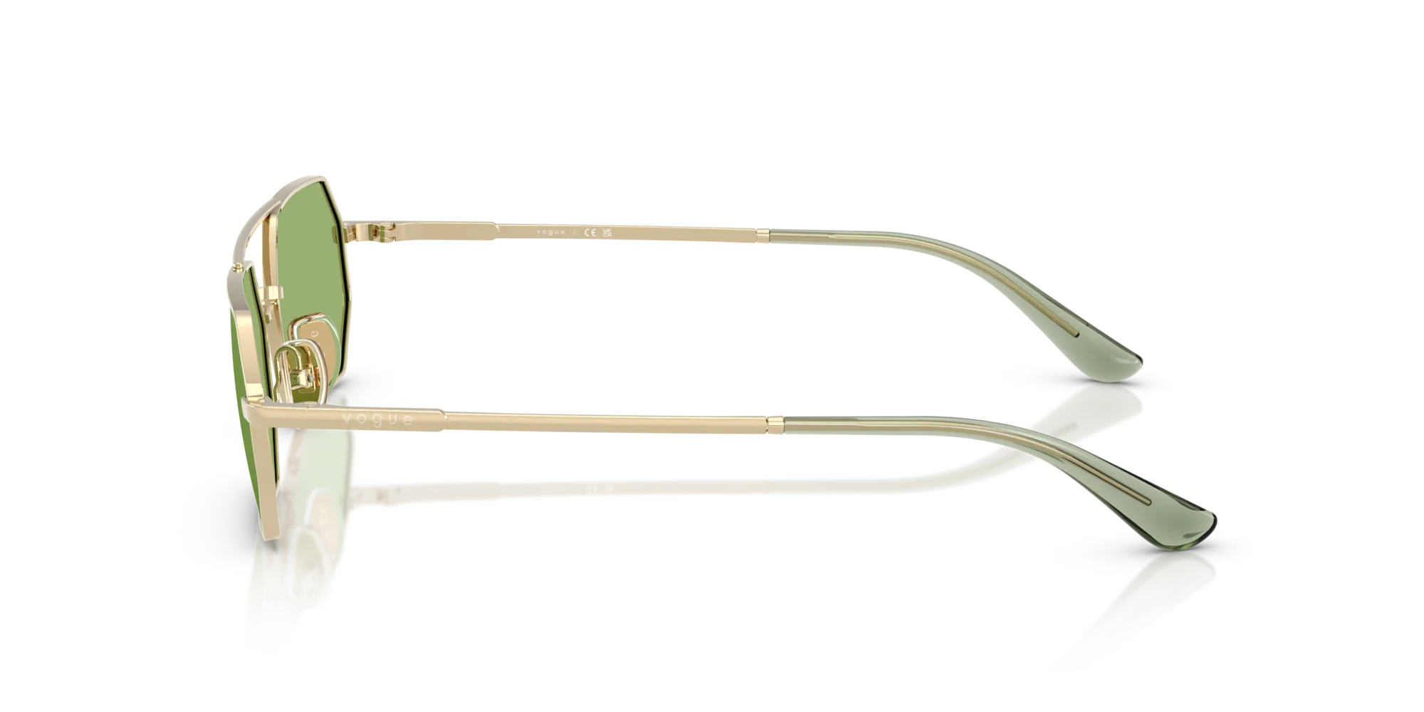 VOGUE EYEWEAR VO4329S 848/2 Occhiali da sole Metallo Oro Verde Geometrica Normale - immagine 4