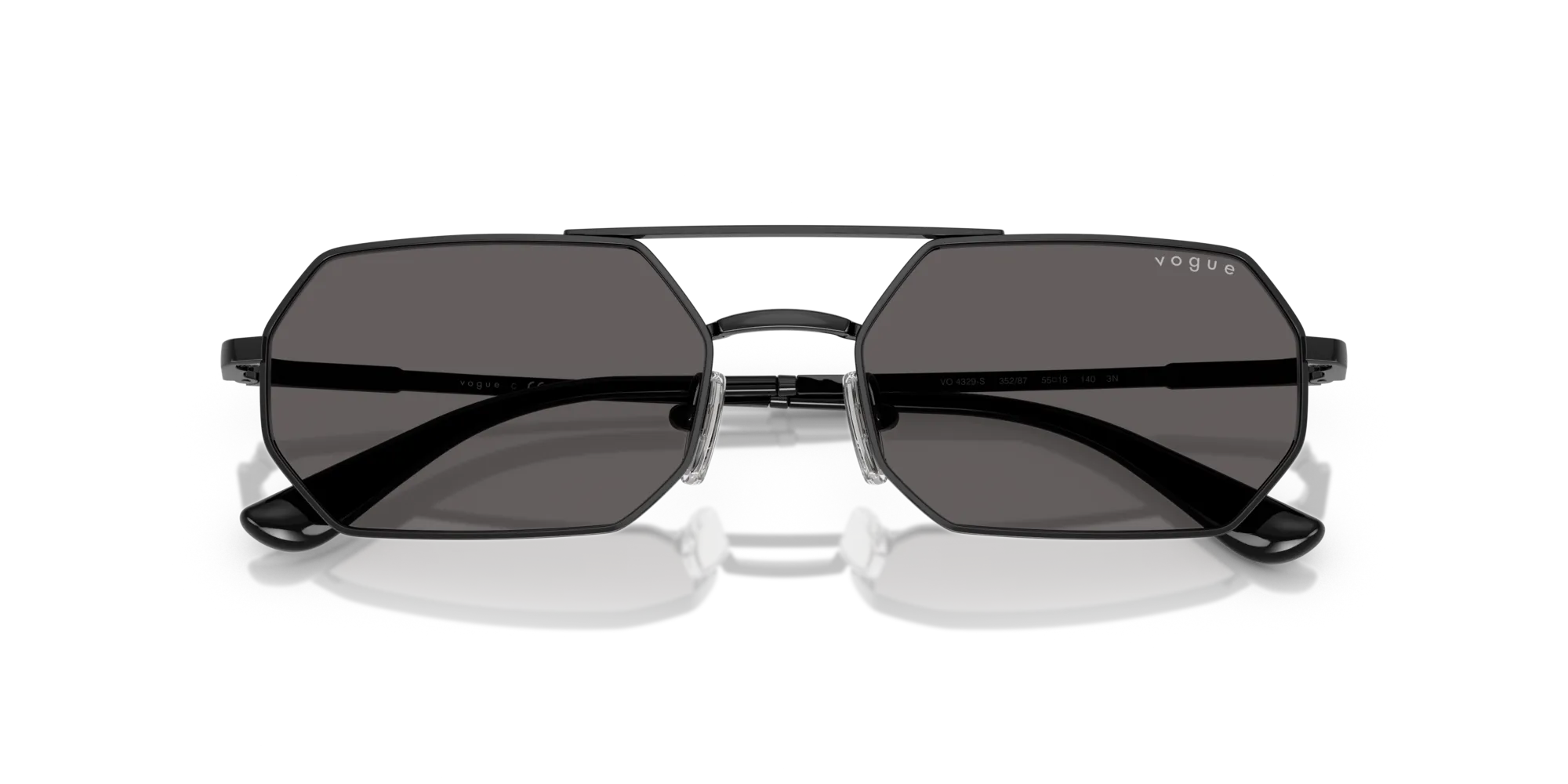 VOGUE EYEWEAR VO4329S 352/87 Occhiali da sole Metallo Nero Grigio Geometrica Normale - immagine 2