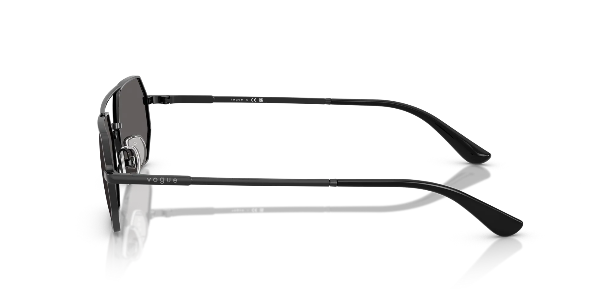 VOGUE EYEWEAR VO4329S 352/87 Occhiali da sole Metallo Nero Grigio Geometrica Normale - immagine 4