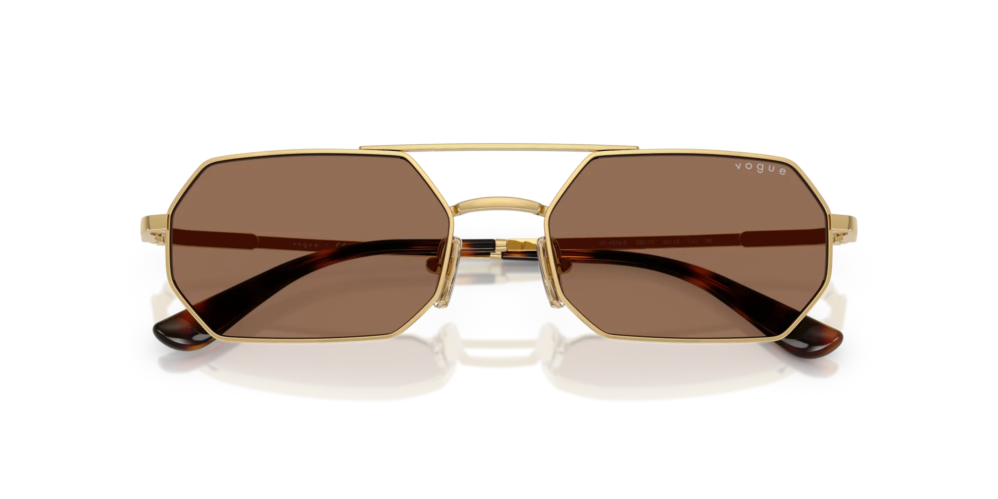 VOGUE EYEWEAR VO4329S 280/73 Occhiali da sole Metallo Oro Marrone Geometrica Normale - immagine 2